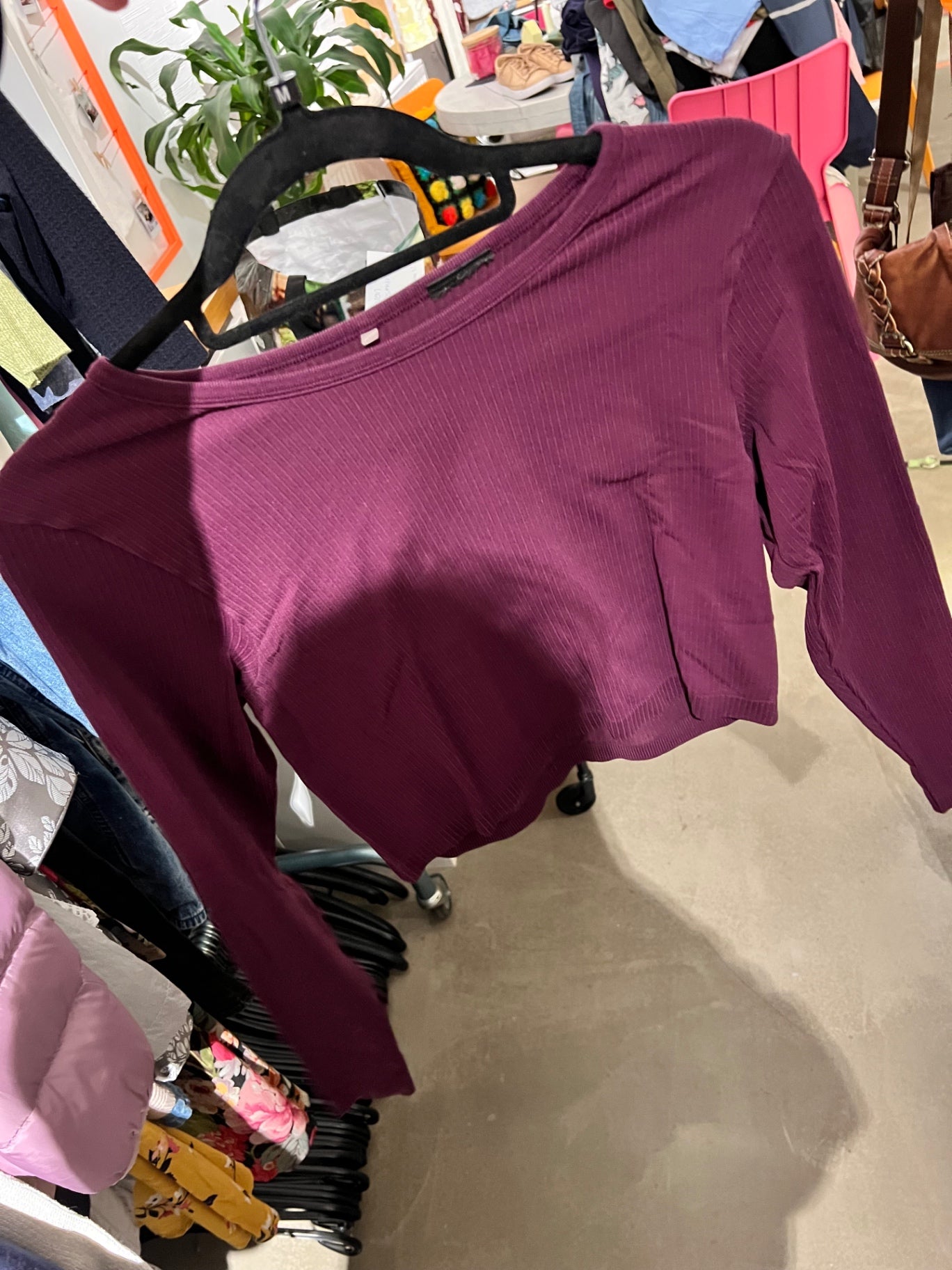 H&M Sportoberteil Burgunder Größe: M