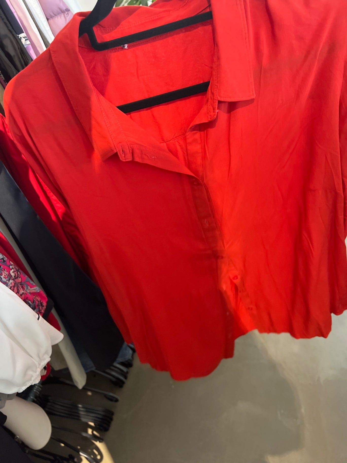 Bluse Rot Größe: 48