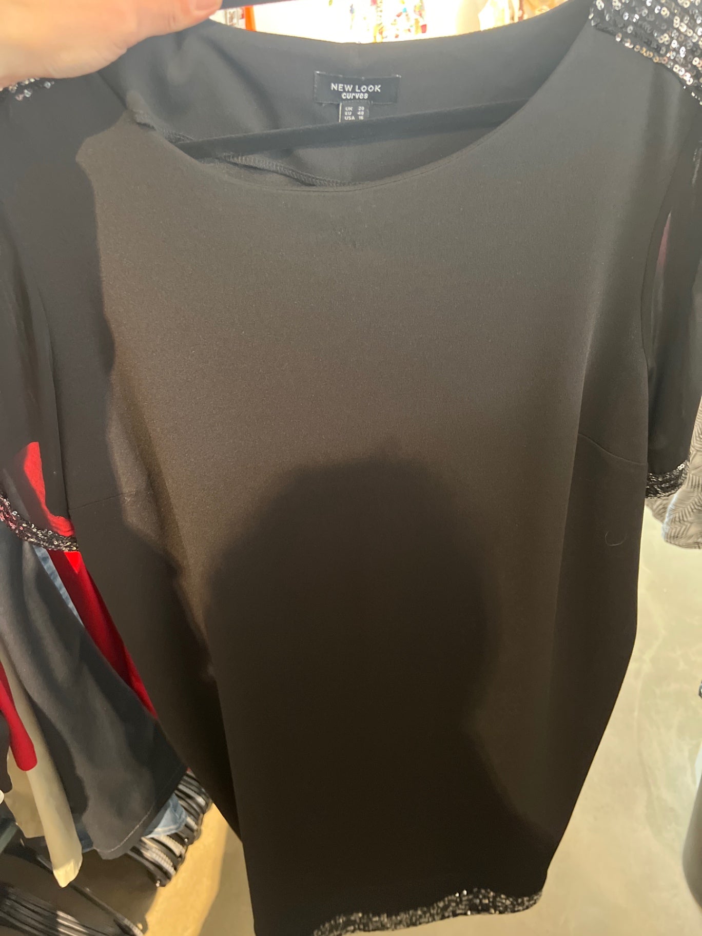NEW LOOK Kleid Schwarz Größe: 48
