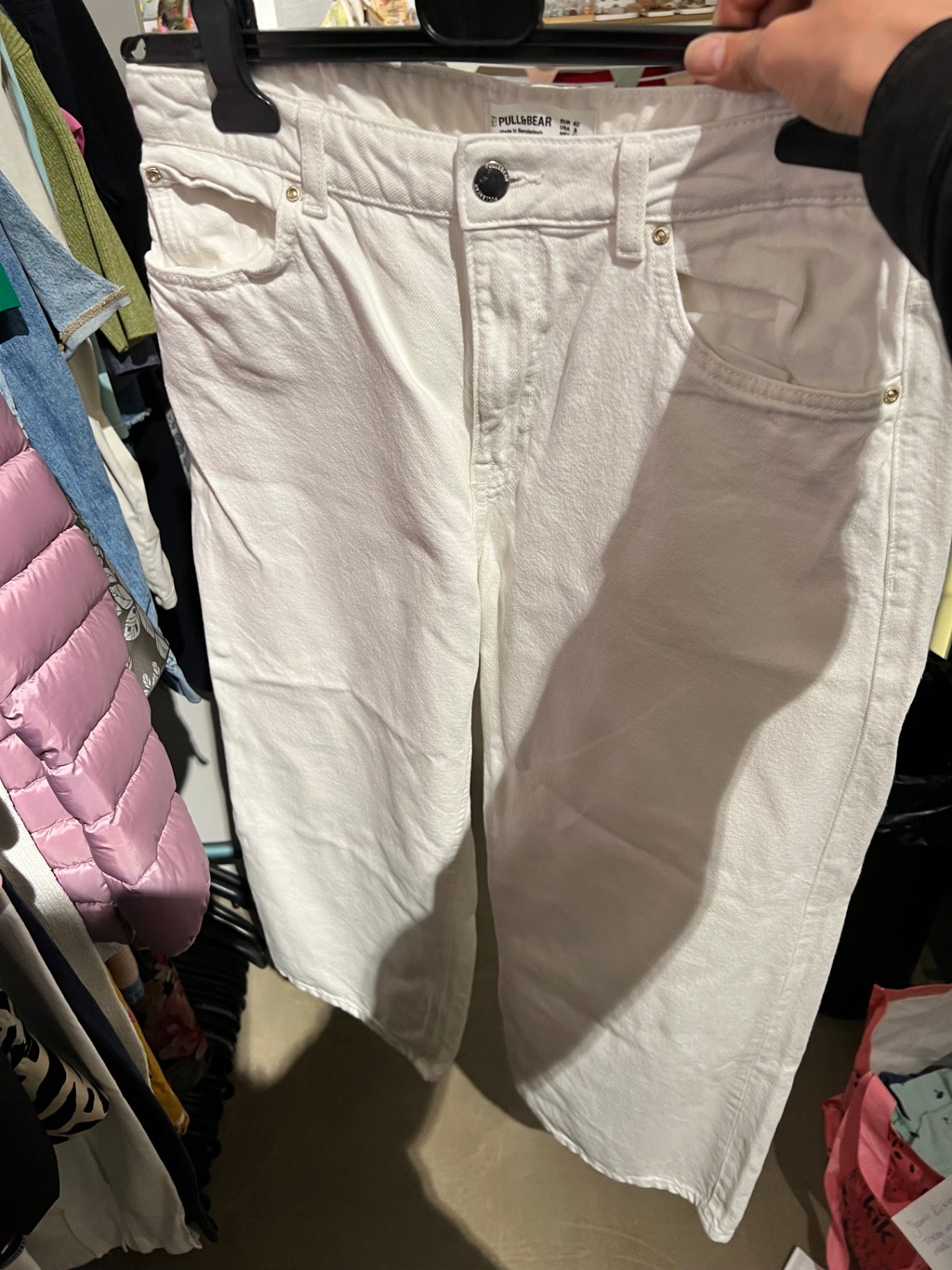 Pull & Bear Jeanshose Weiß Größe: L