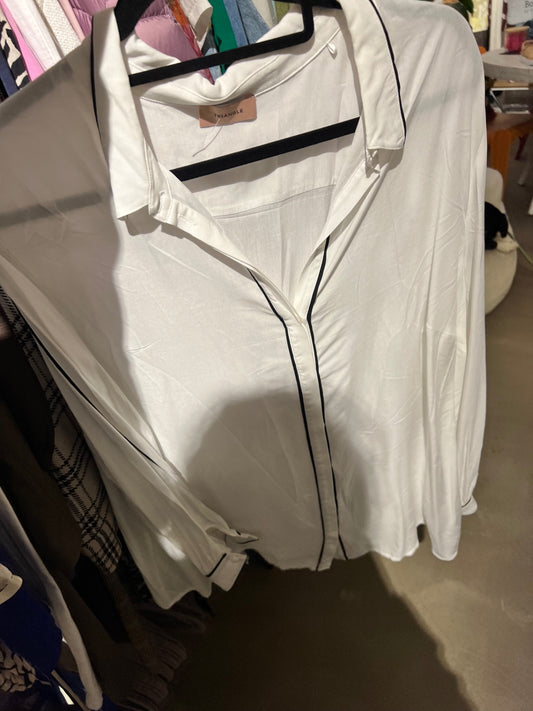 Triangle Bluse Weiß Größe: 48