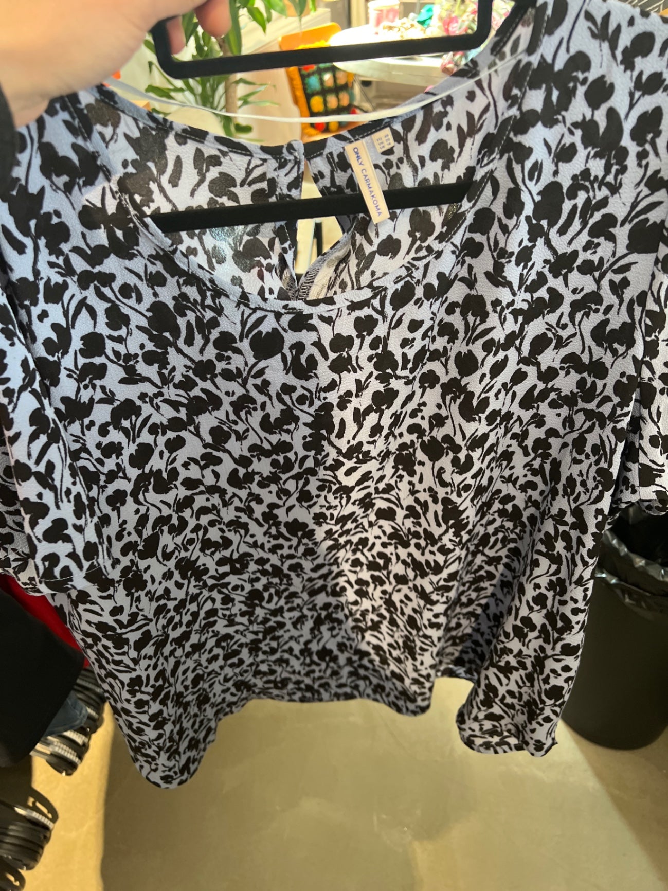 ONLY CARAMAKOMA Bluse Blau Größe: 46