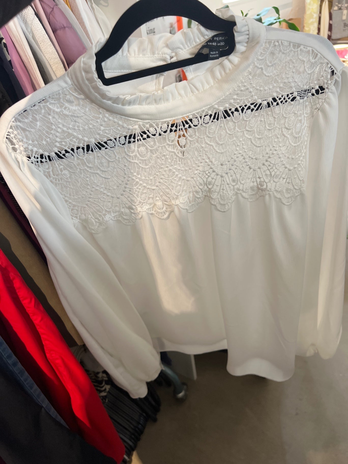 Dorothy Perkins Bluse Weiß Größe: 48
