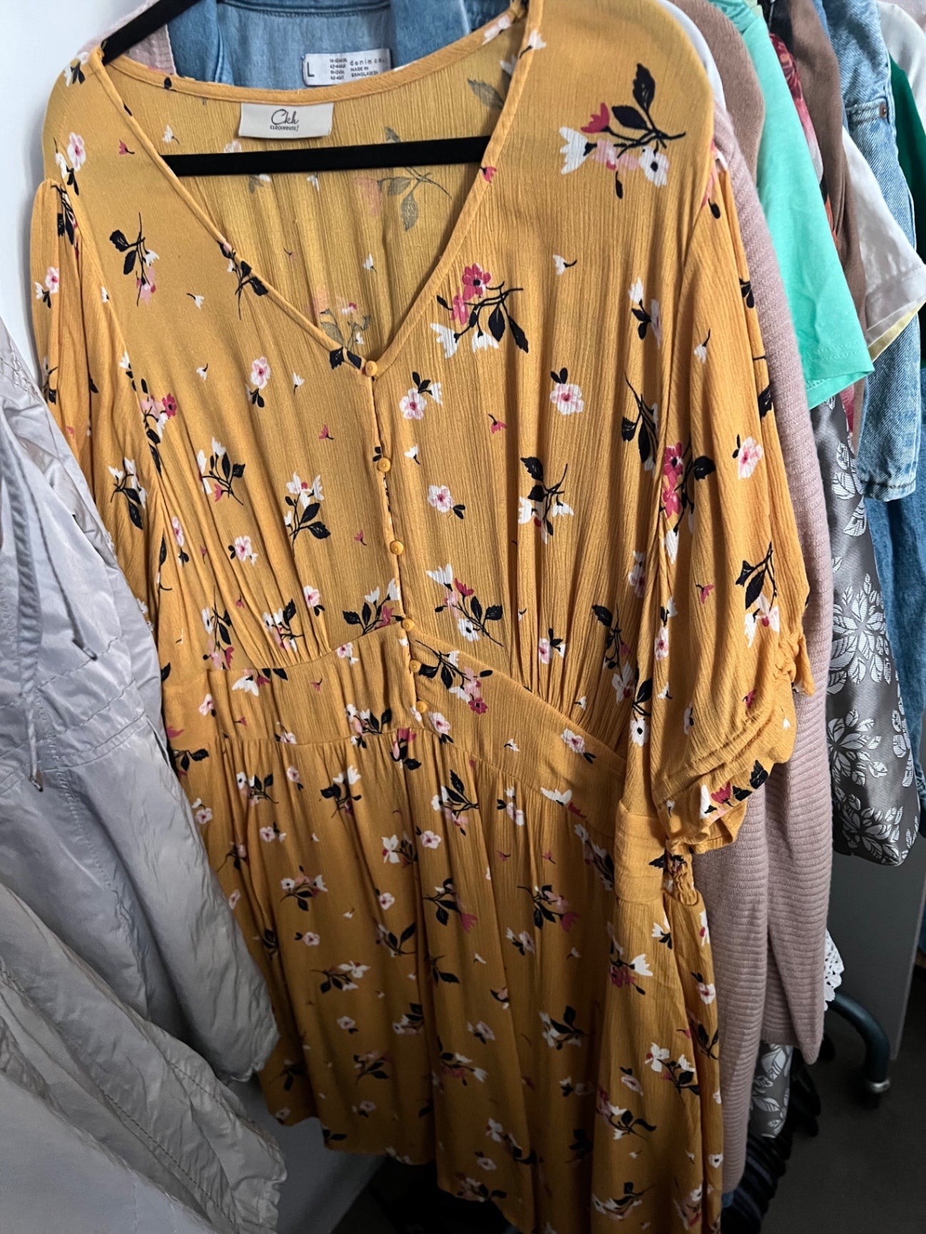 Clockhouse Kleid Gelb Größe: 56