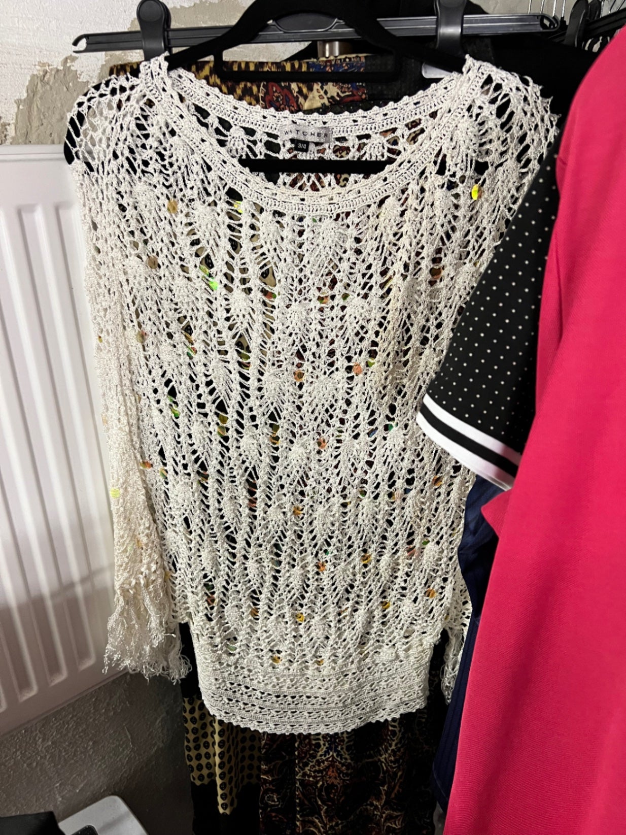 Watcher Strickjacke Creme Größe: M