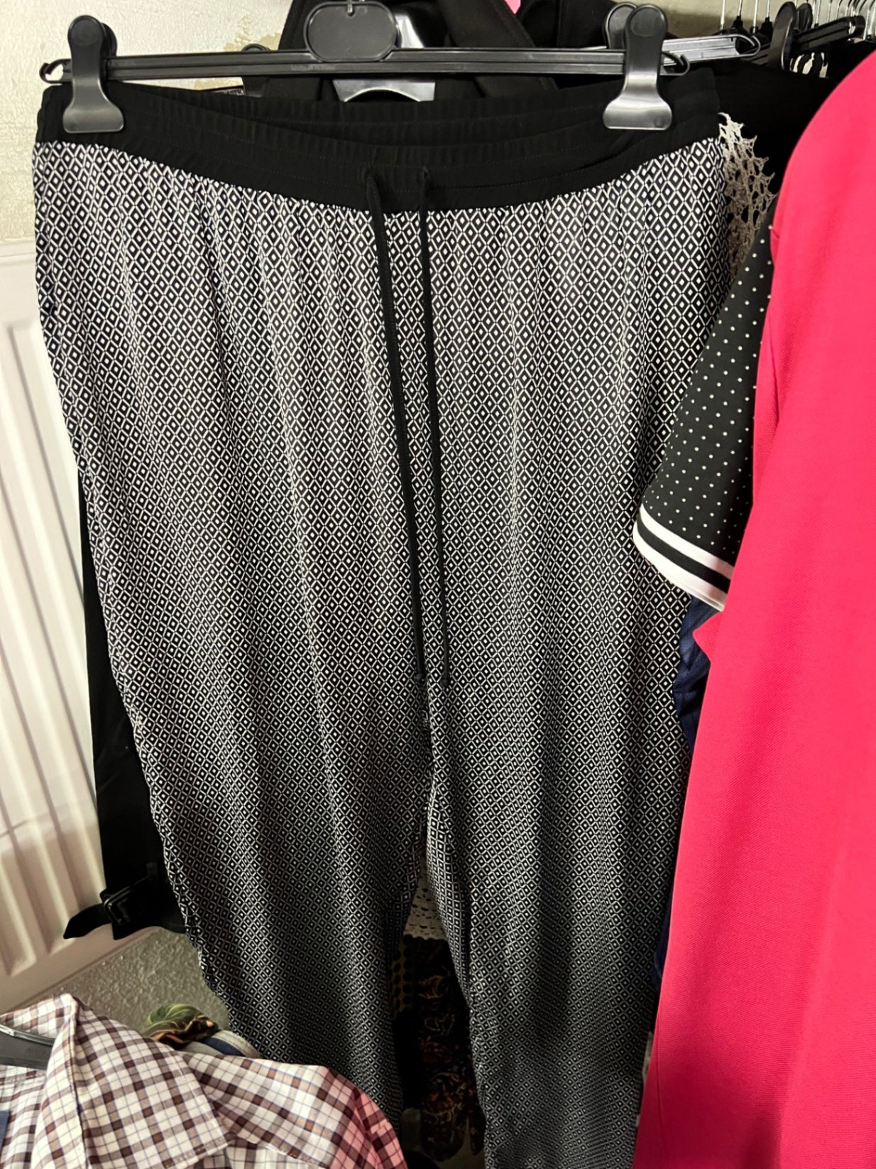 Yessica Hose Schwarz-Weiß Größe: 3XL
