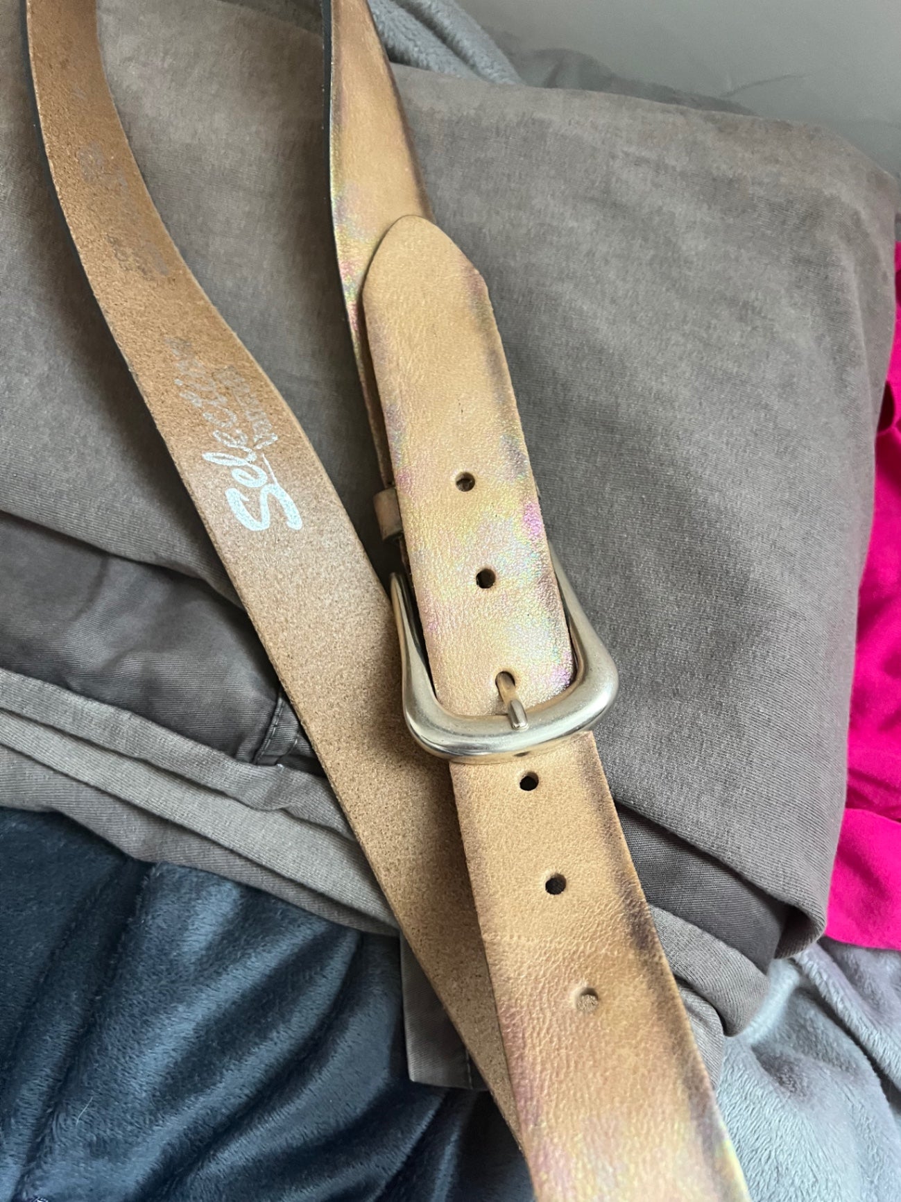 LederGürtel Beige