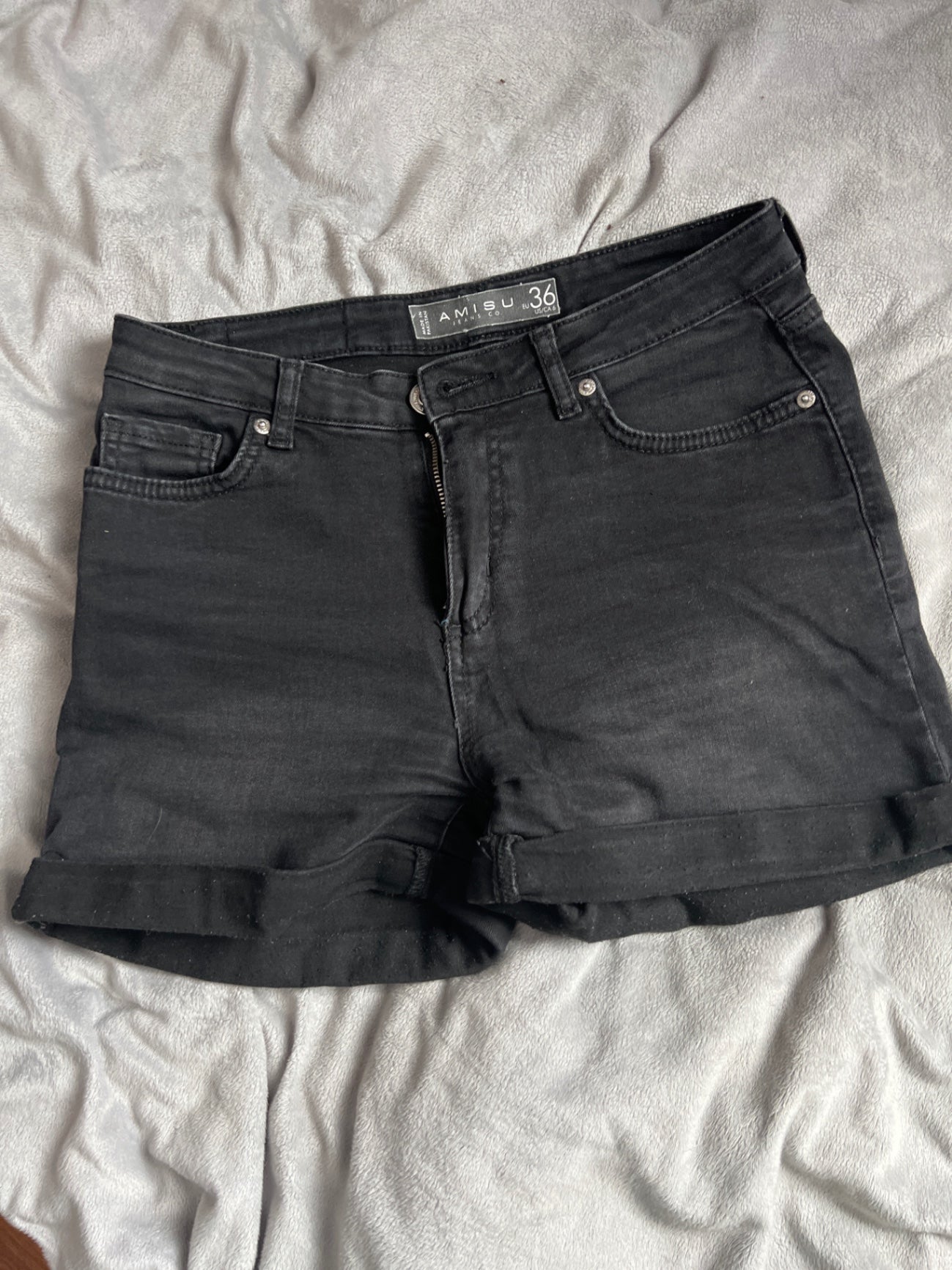 Amisu Hose Schwarz Größe: 36