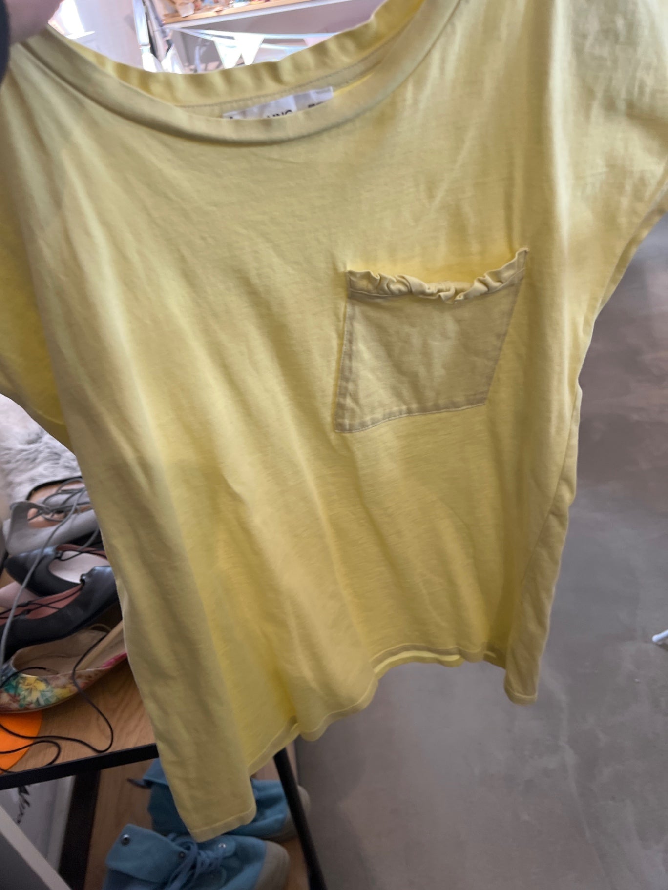 Mango T-Shirt Gelb Größe: S