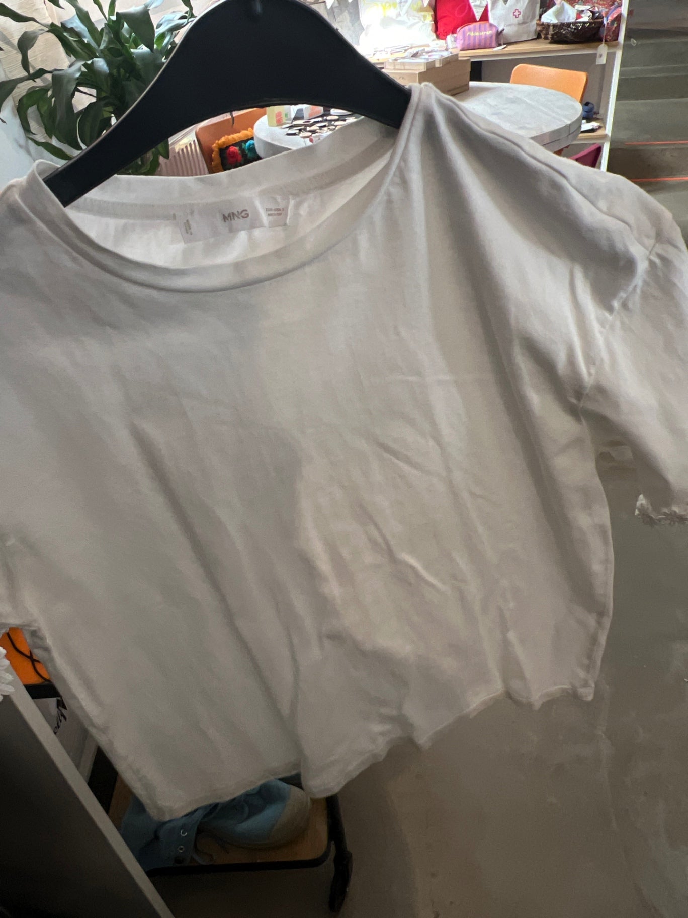 MNG T-Shirt Weiß Größe: S