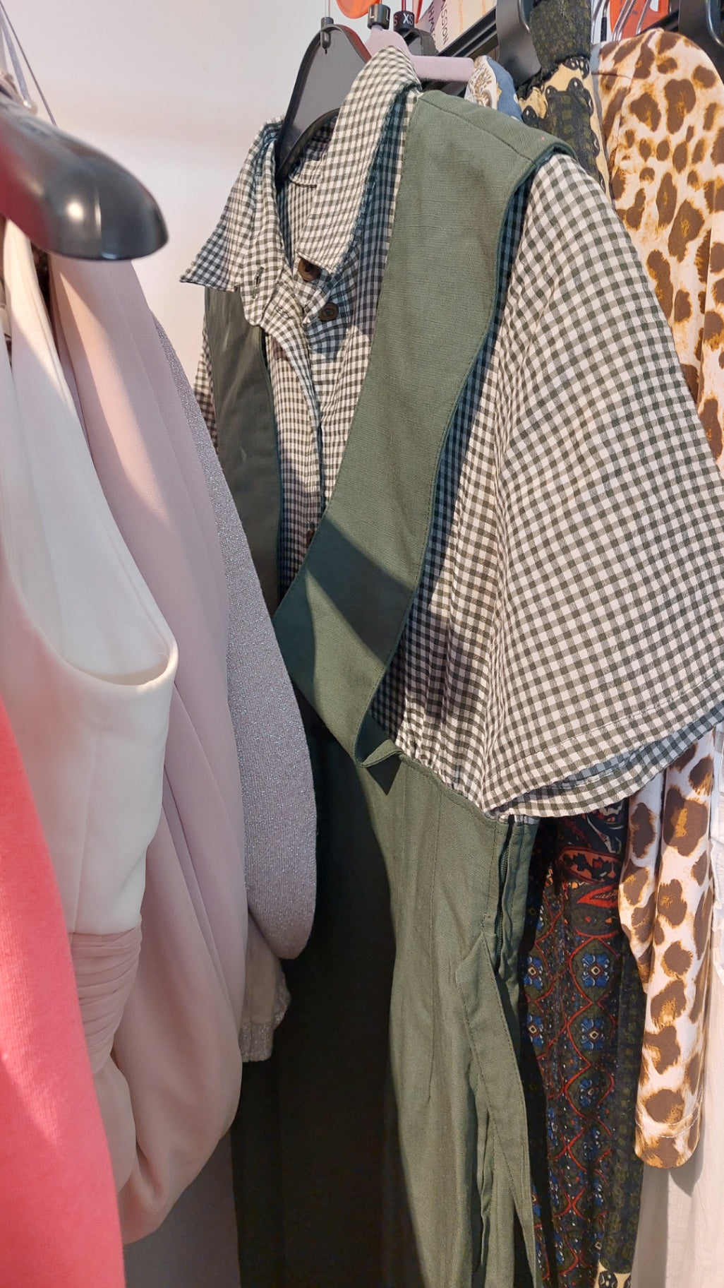 Kleid Grün / Weiß Größe: S