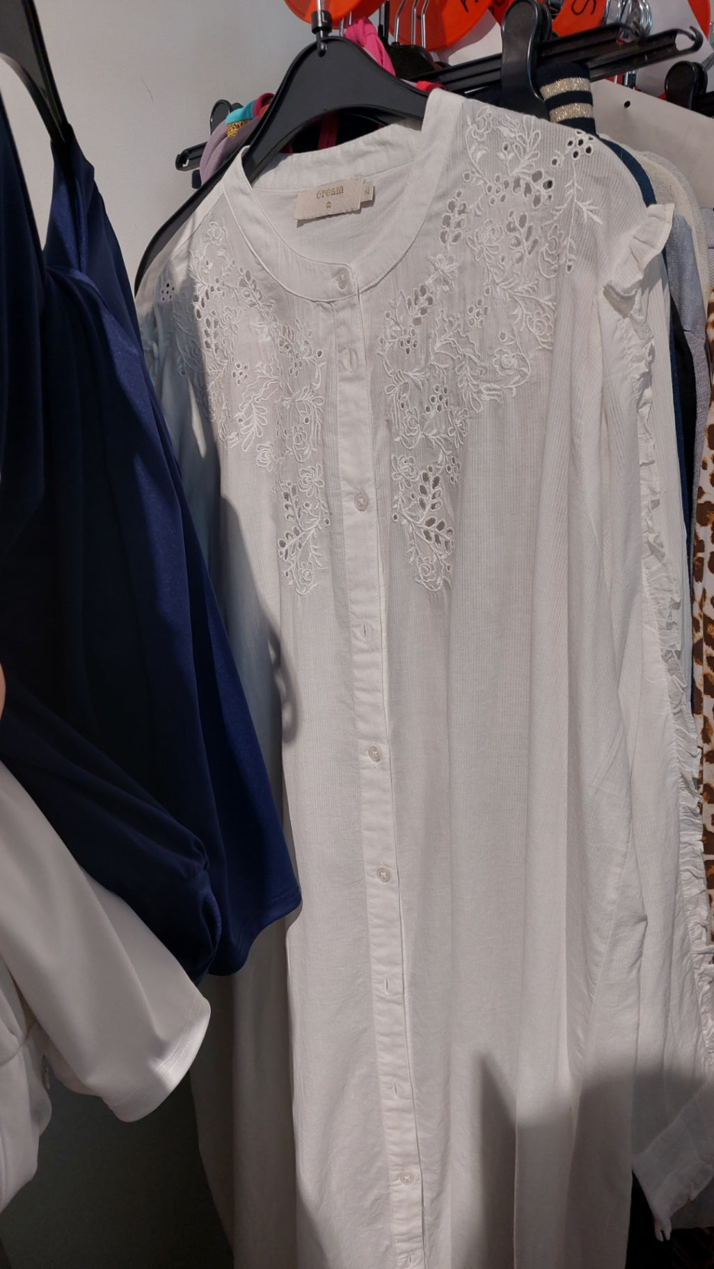 cream Kleid Weiß Größe: L