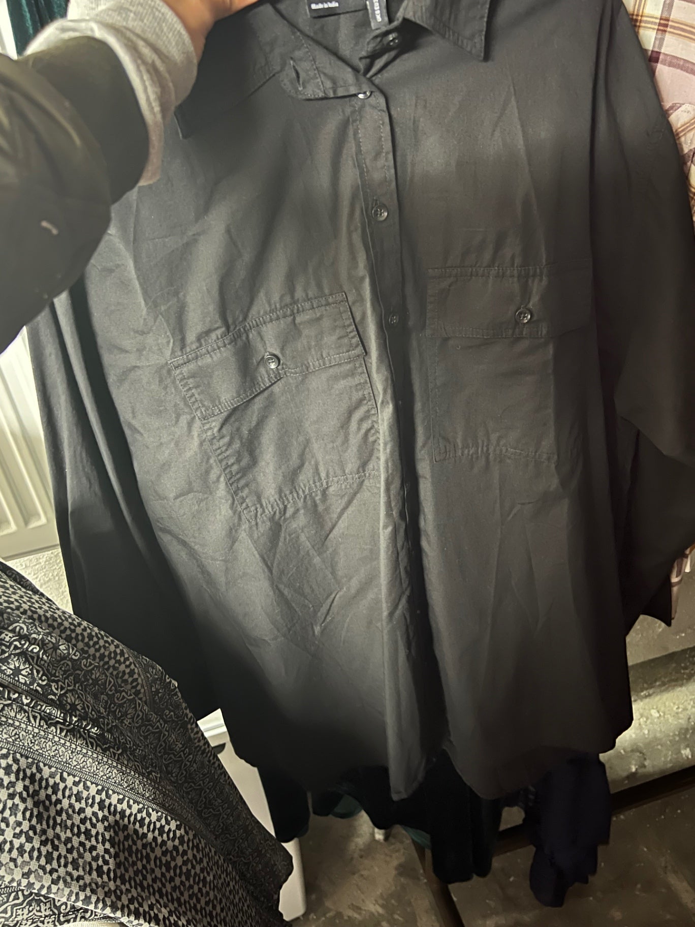 Asos Hemd Schwarz Größe: S