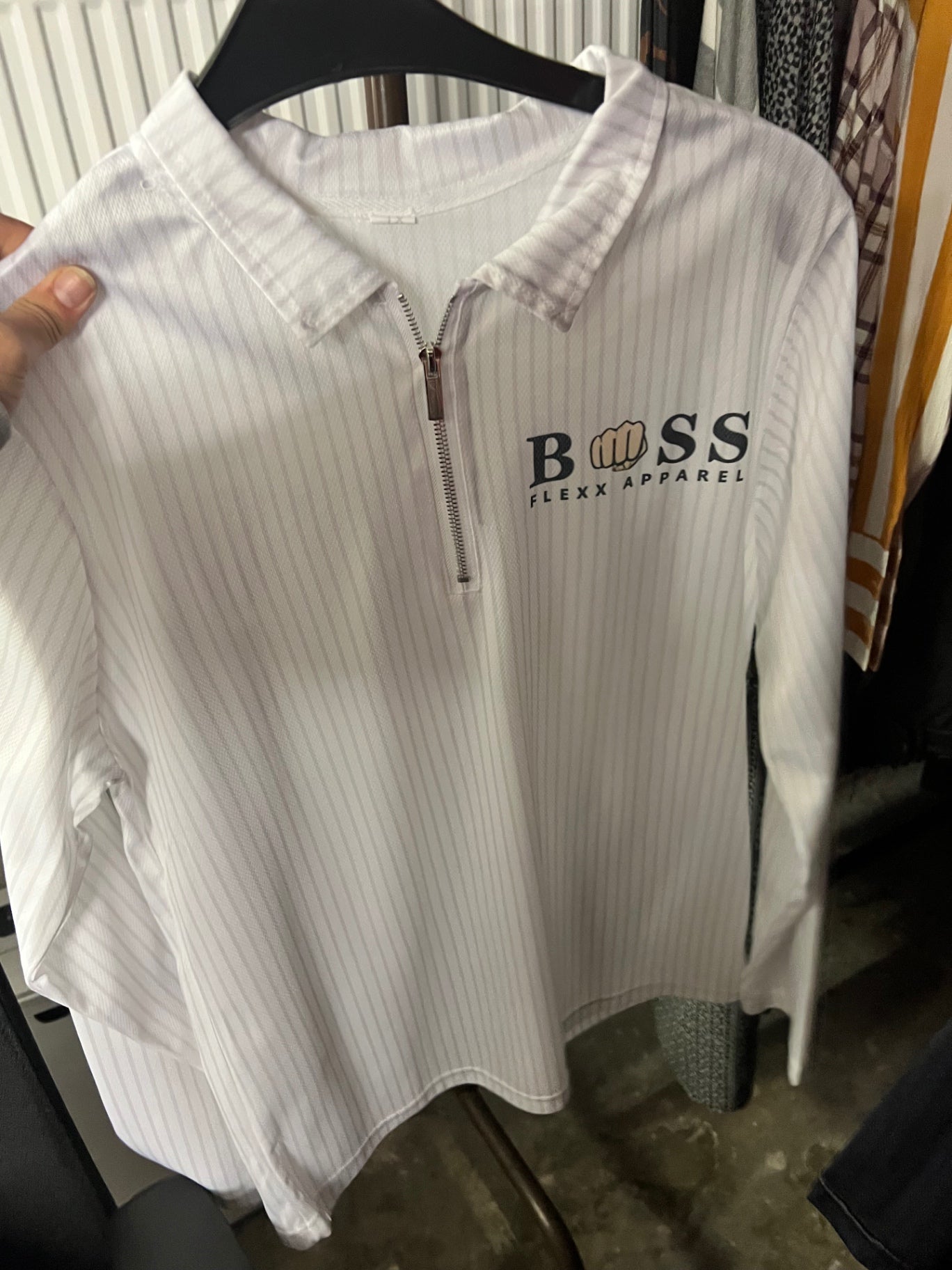 Boss FLEXX Langarm-Shirt Weiß Größe: XL