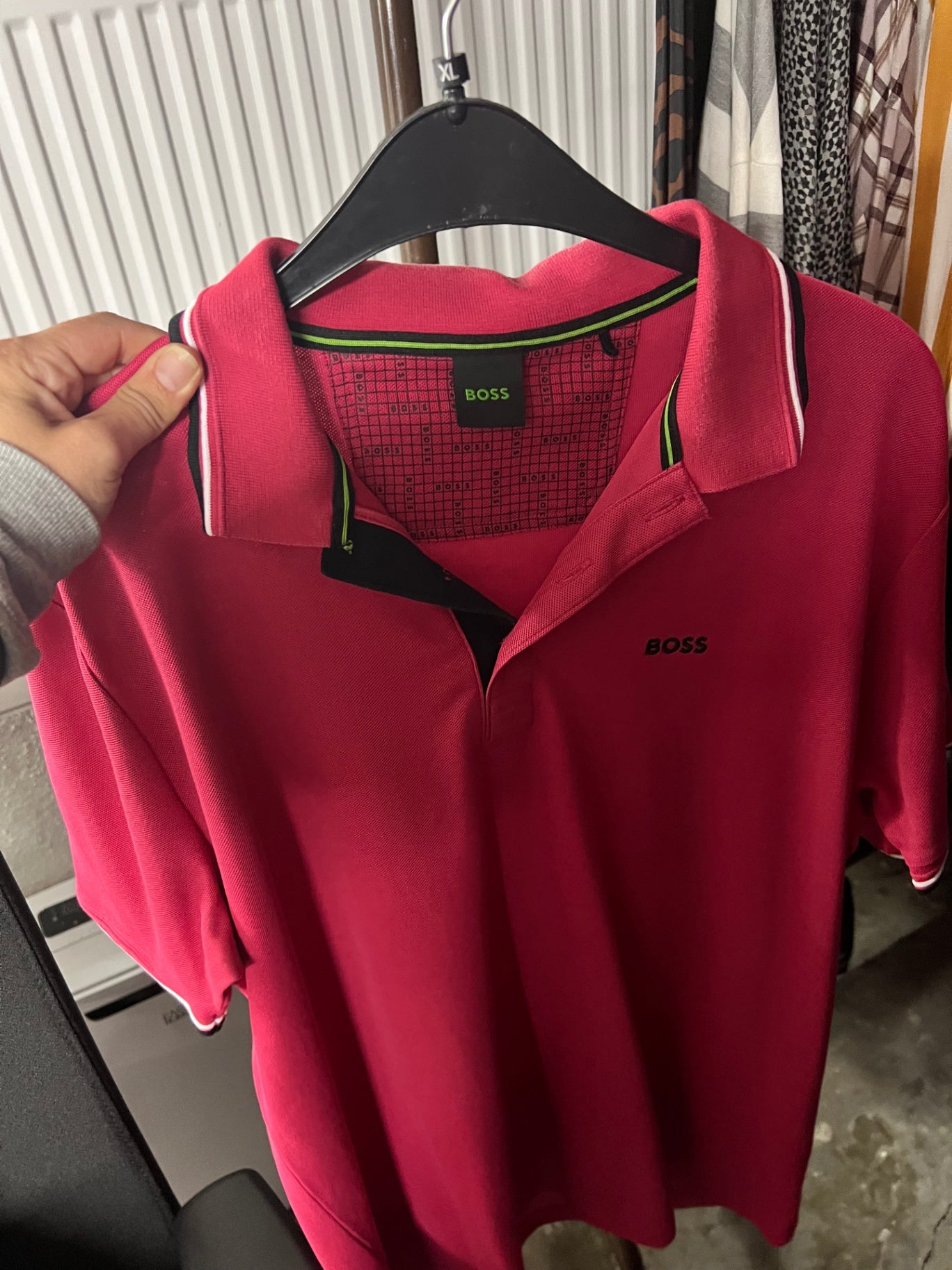 BOSS Polo Shirt Pink Größe: XL