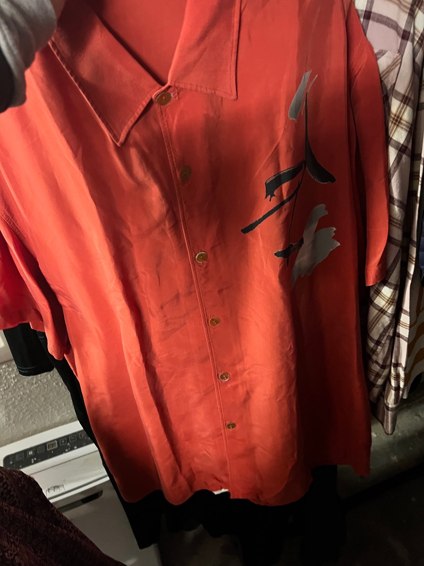 Vintage Hemd Rot Größe: M