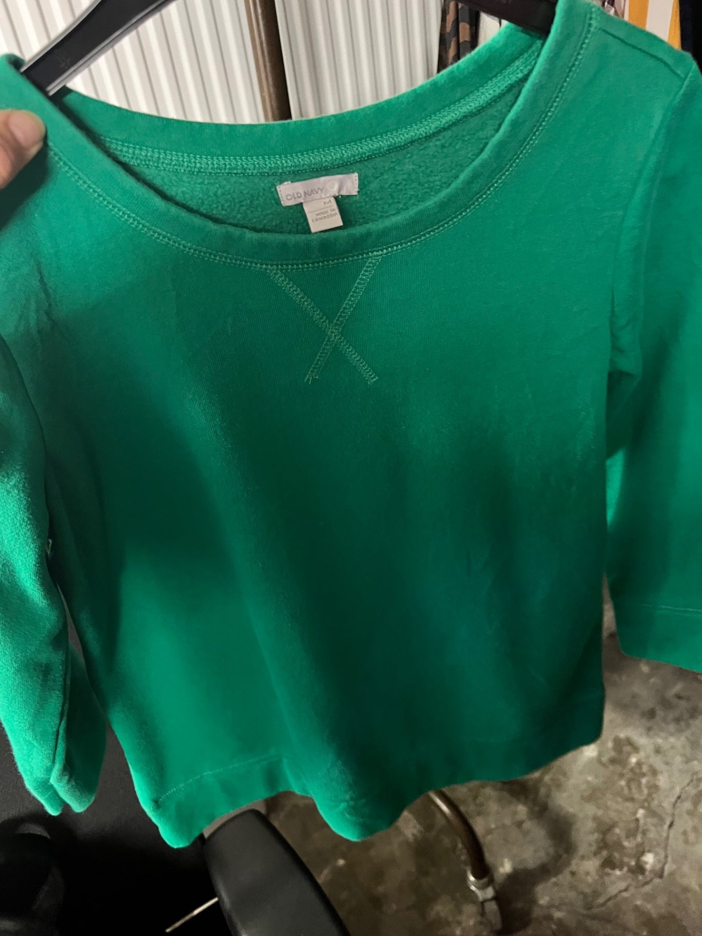Old Navy Sweatshirt Grün Größe: M
