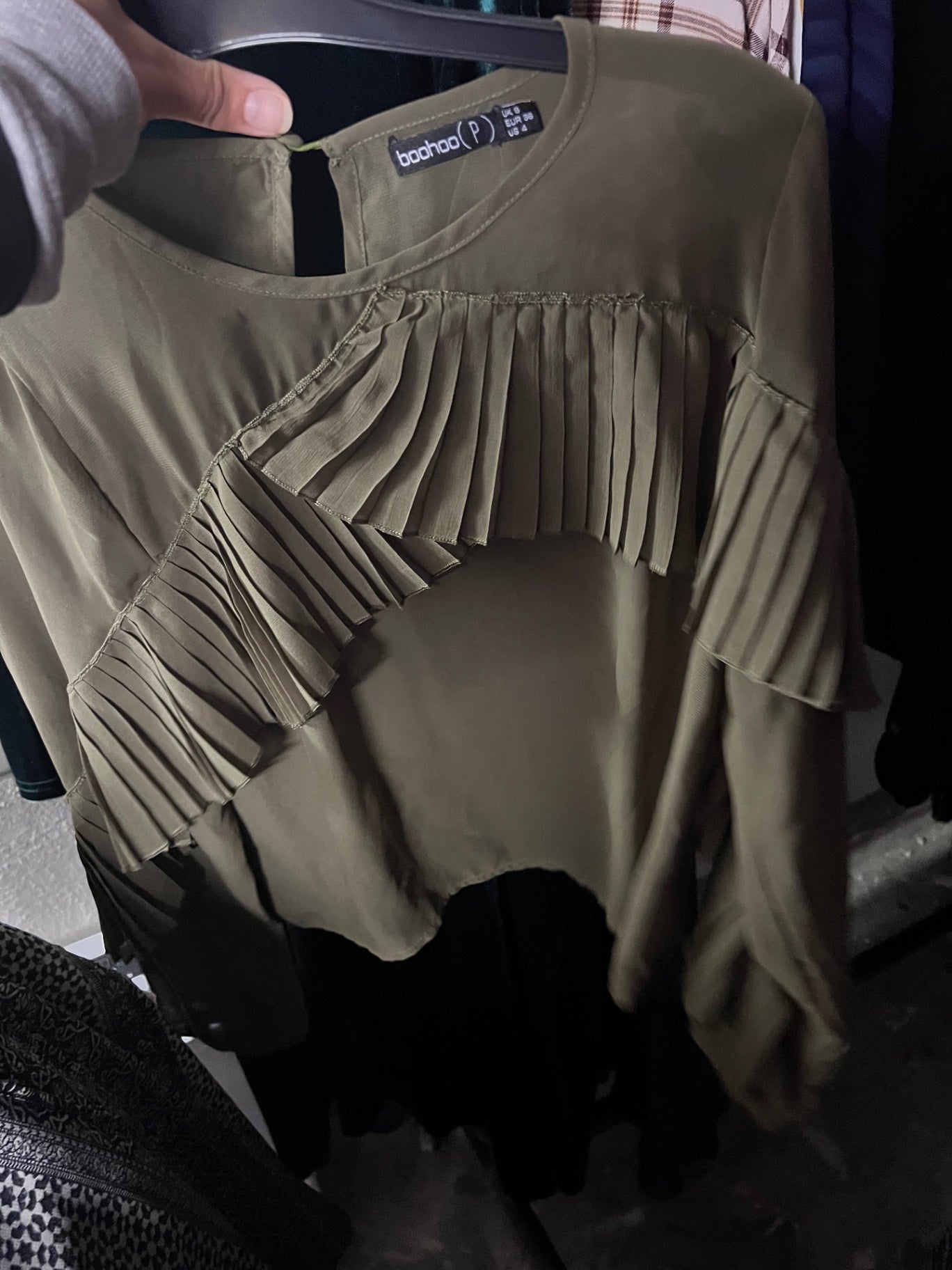 boohoo Bluse Grün Größe: M