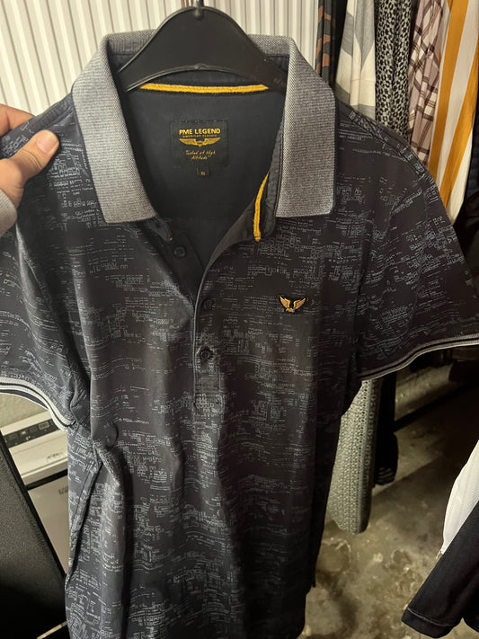 PME Legend Poloshirt Schwarz Größe: XL