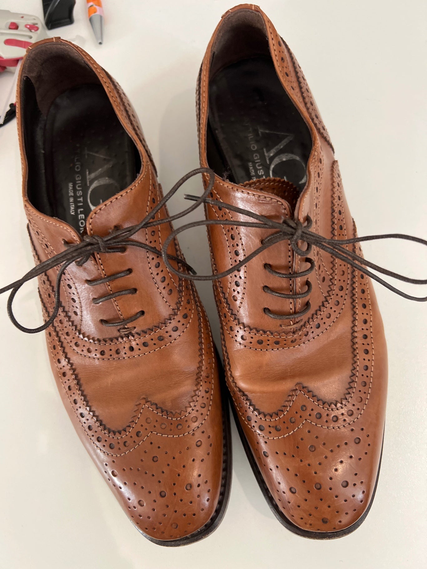 AGL Derby Schuhe Braun Größe: 38