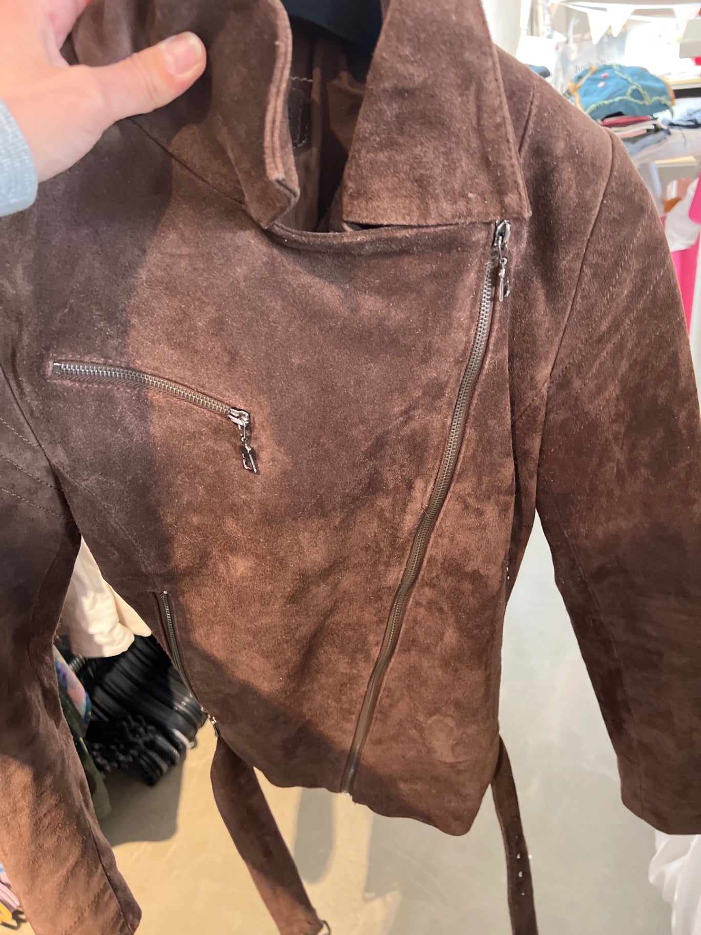 Wildleder Jacke Braun Größe: M