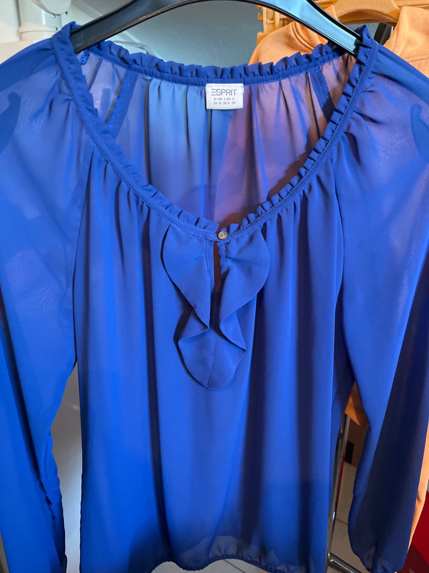 Esprit Bluse Blau Größe: 34