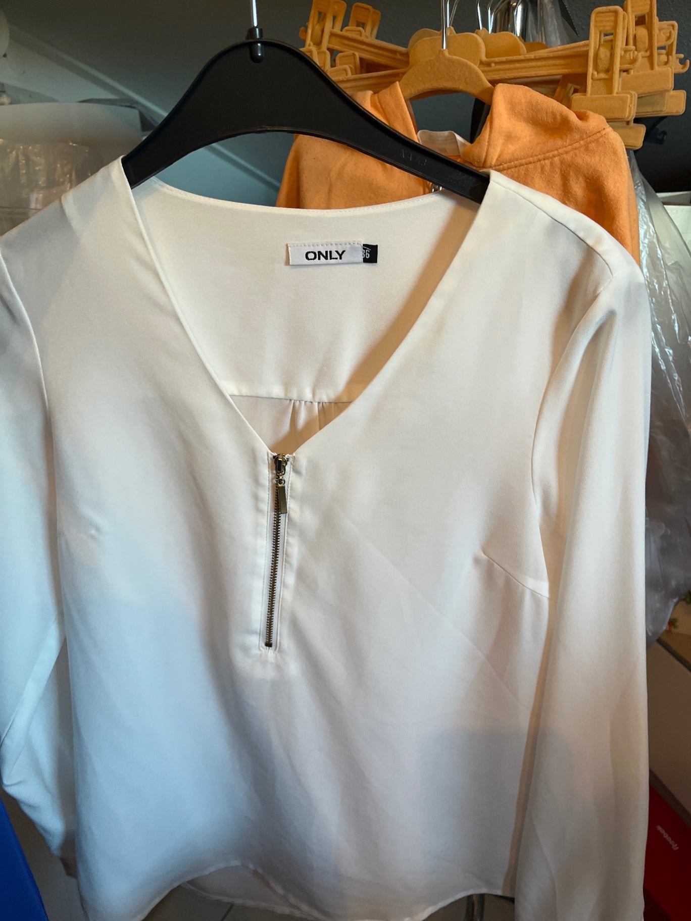 ONLY Bluse Elfenbein Größe: 38