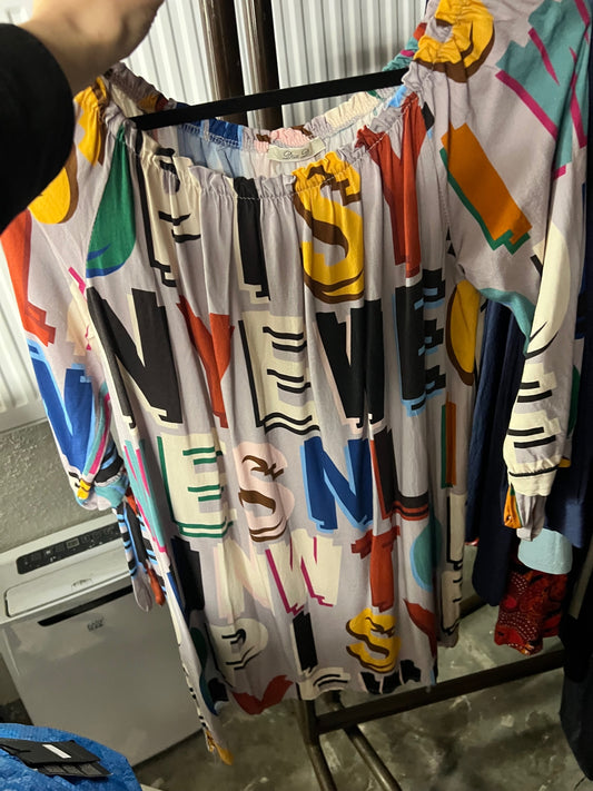 Due D Vintage Kleid Bunt Größe: M