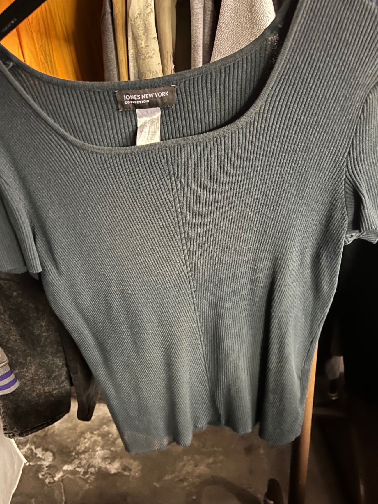 Jones New York T-Shirt Grau Größe: L