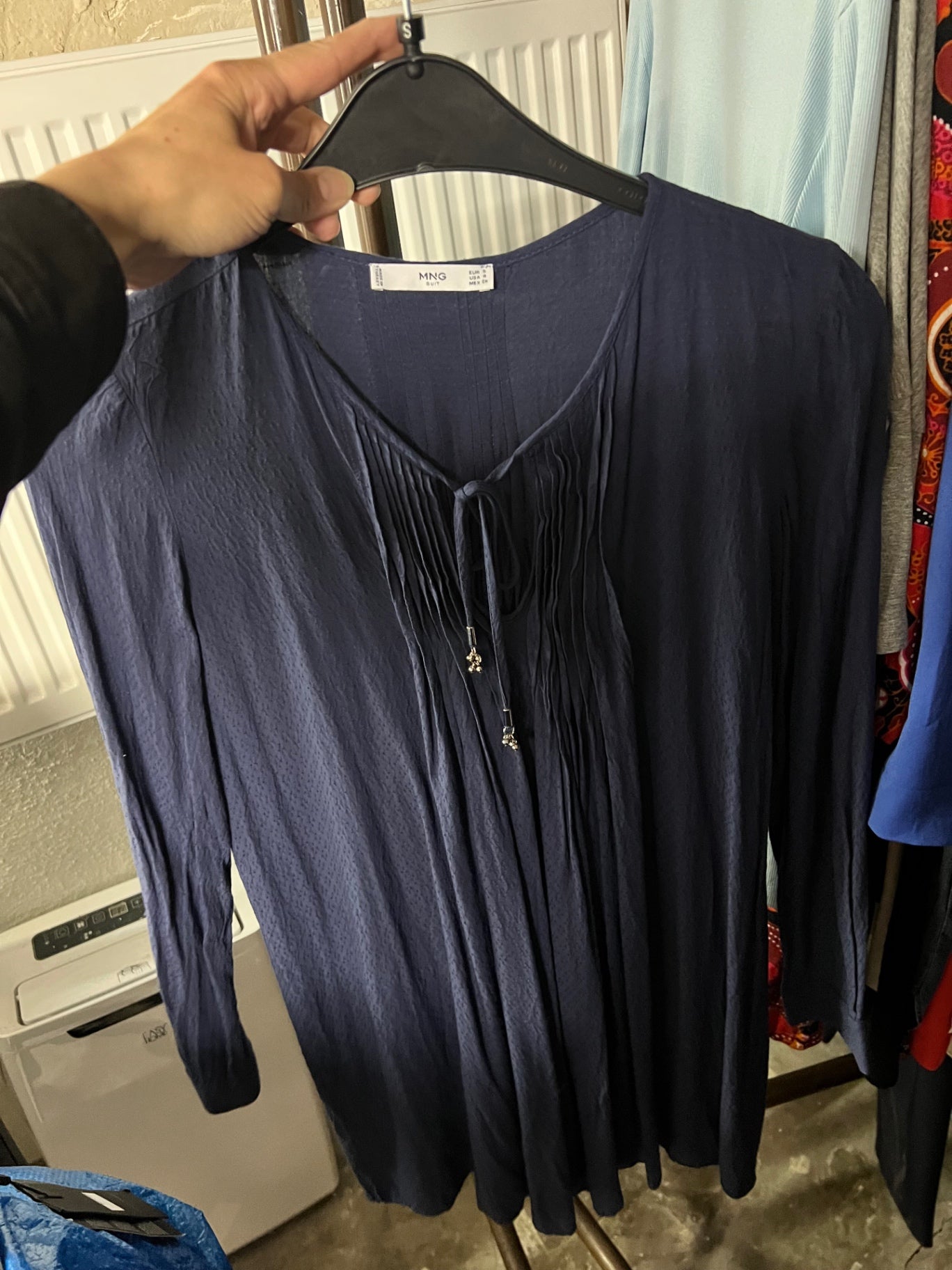 MNG Bluse Dunkelblau Größe: S