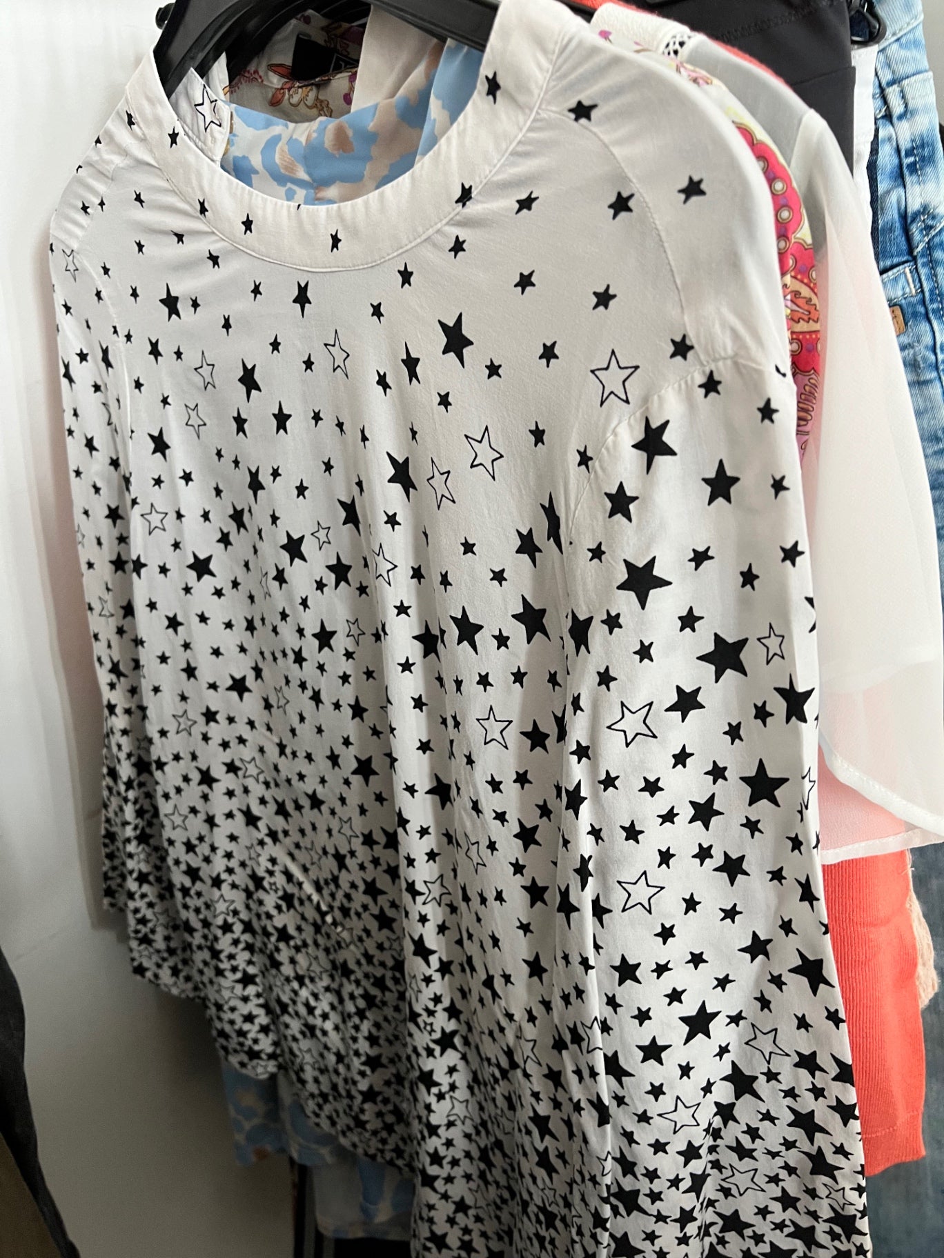100% Viscose Bluse Weiß Gr.: S