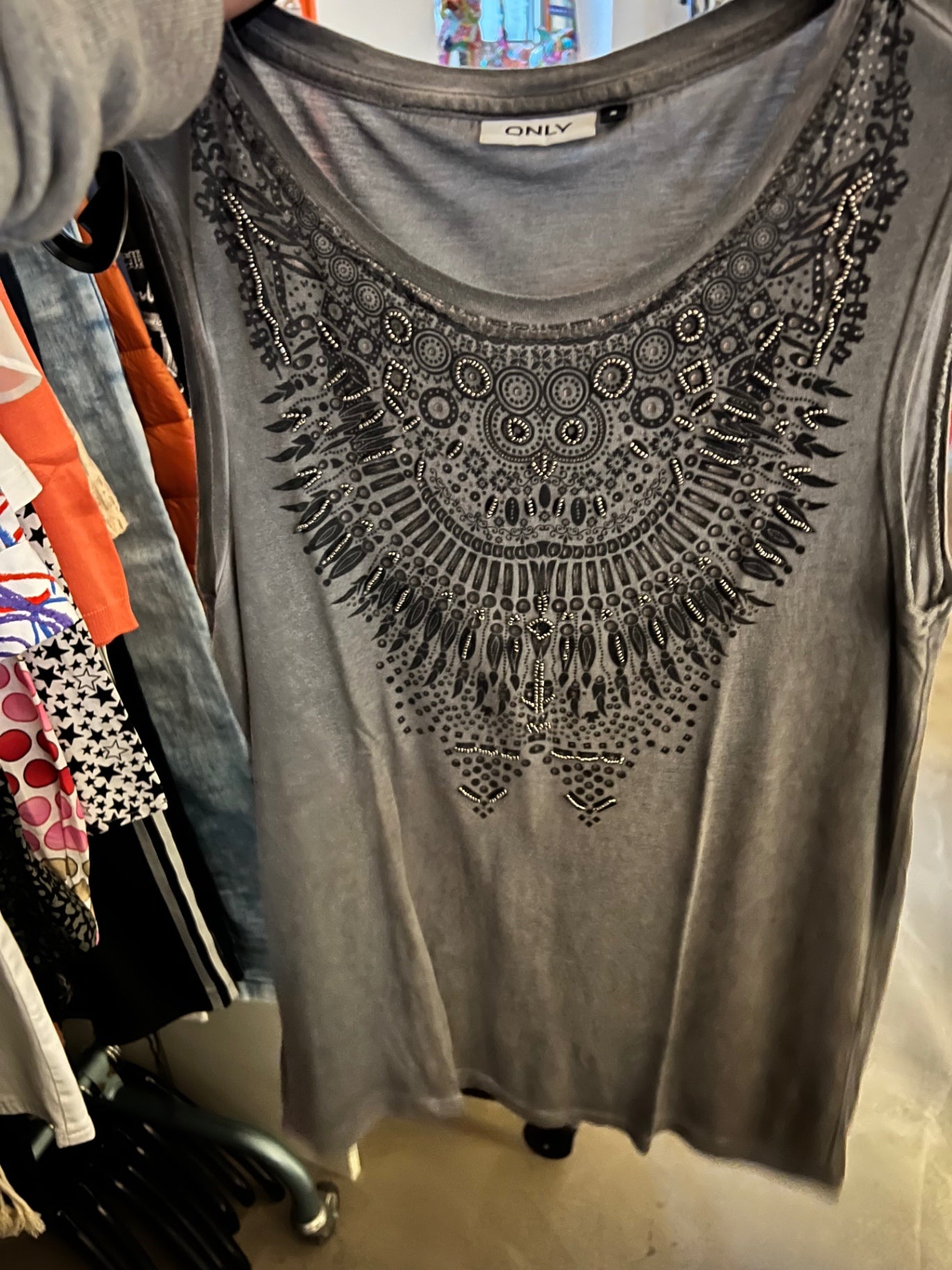 ONLY Top Grau Gr.: S