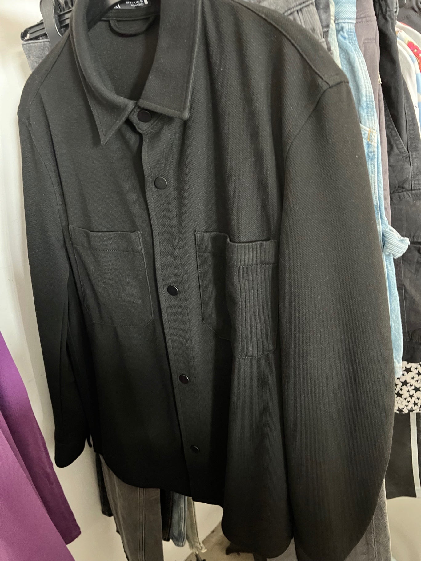 Zara Hemd Schwarz Gr.: S
