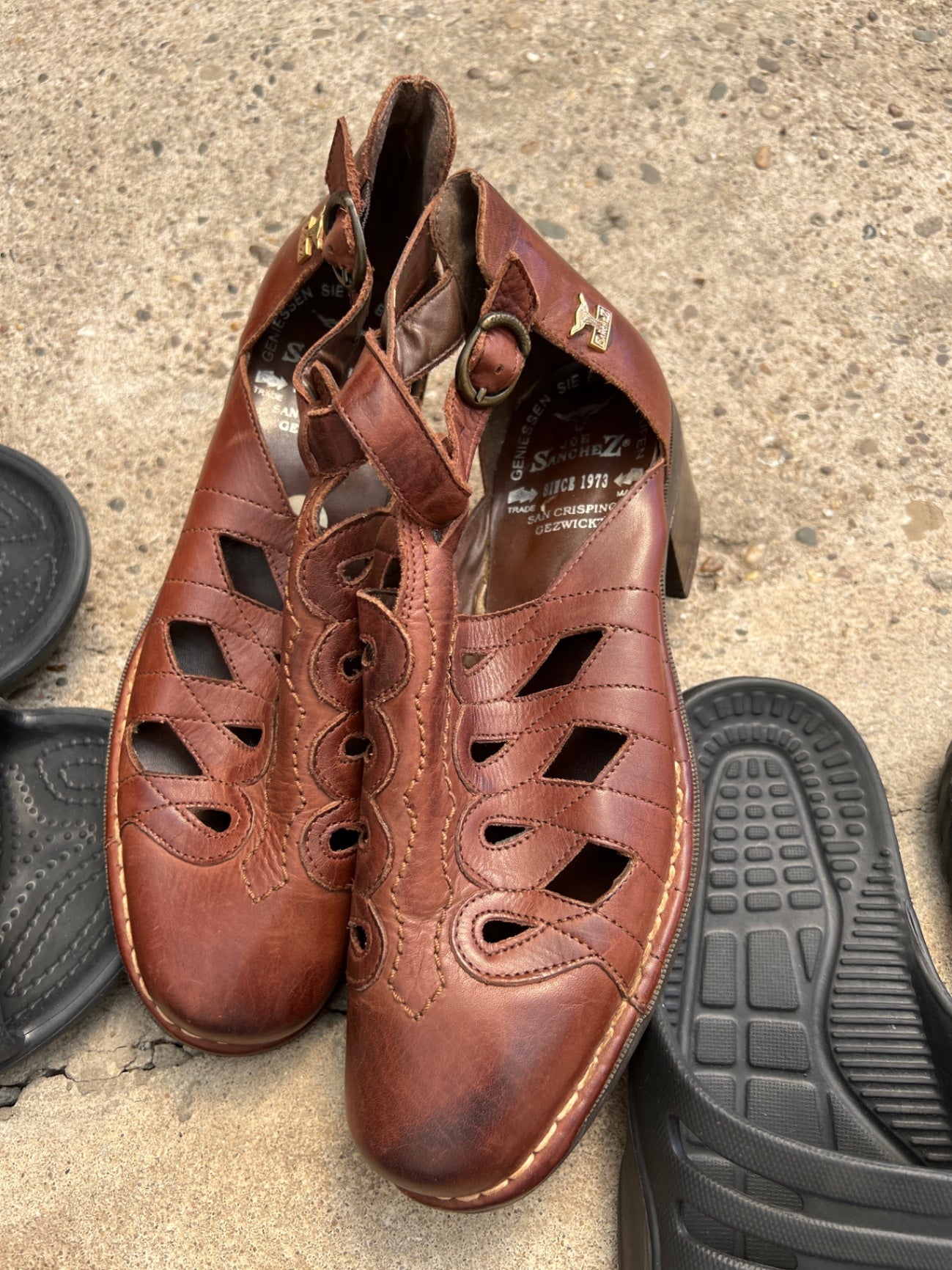 BWARE Joe Sanchez Sandalen Rotbraun Gr.: 38