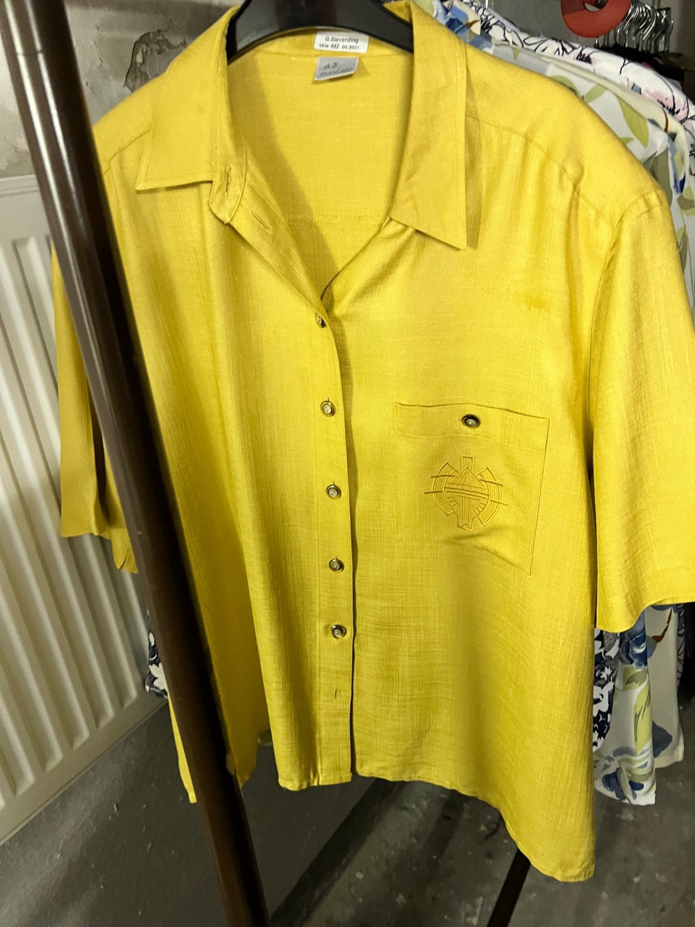Vintage Bluse Gelb Gr.: XXL