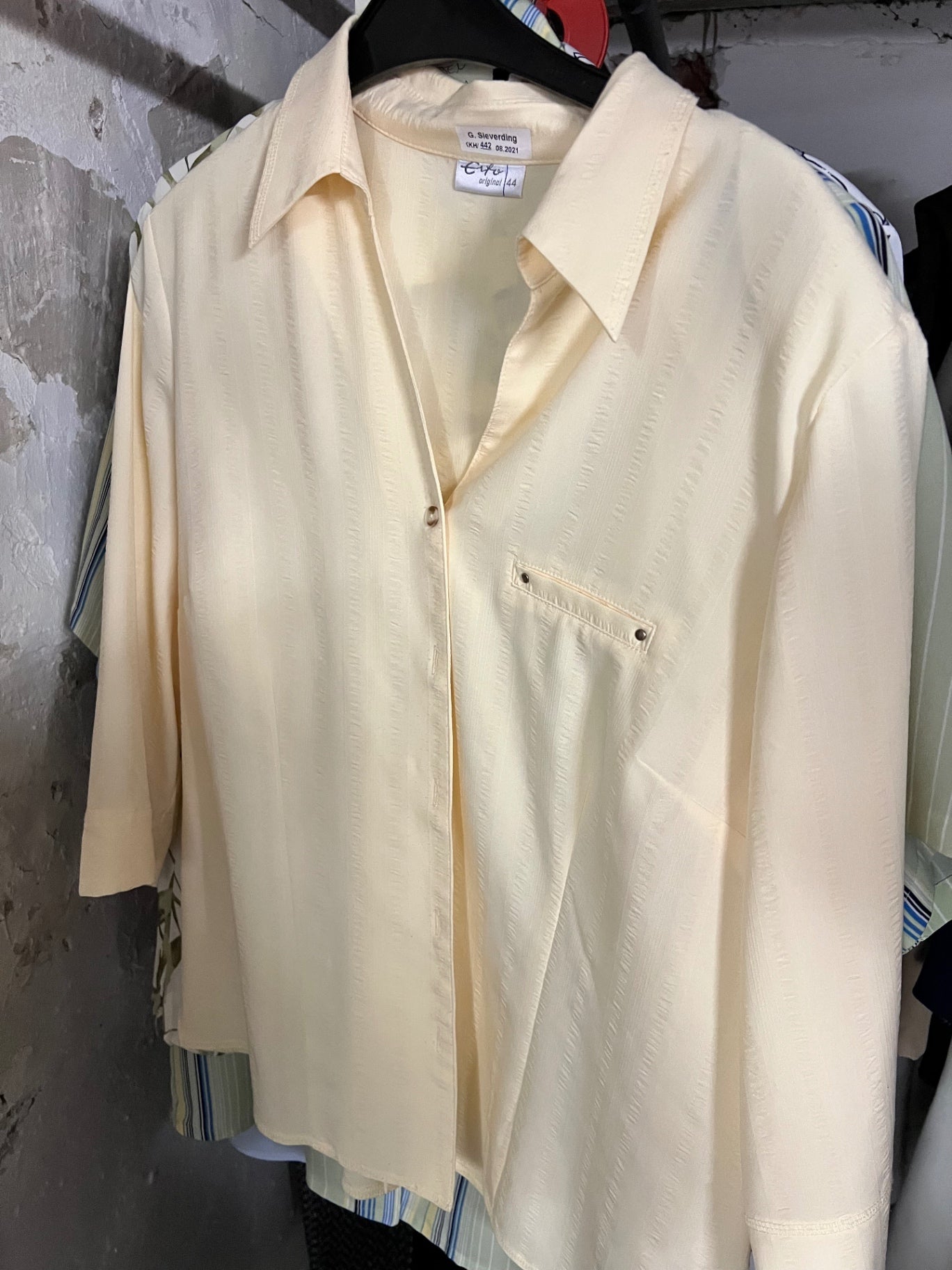 Vintage Bluse Gelb Gr.: 48