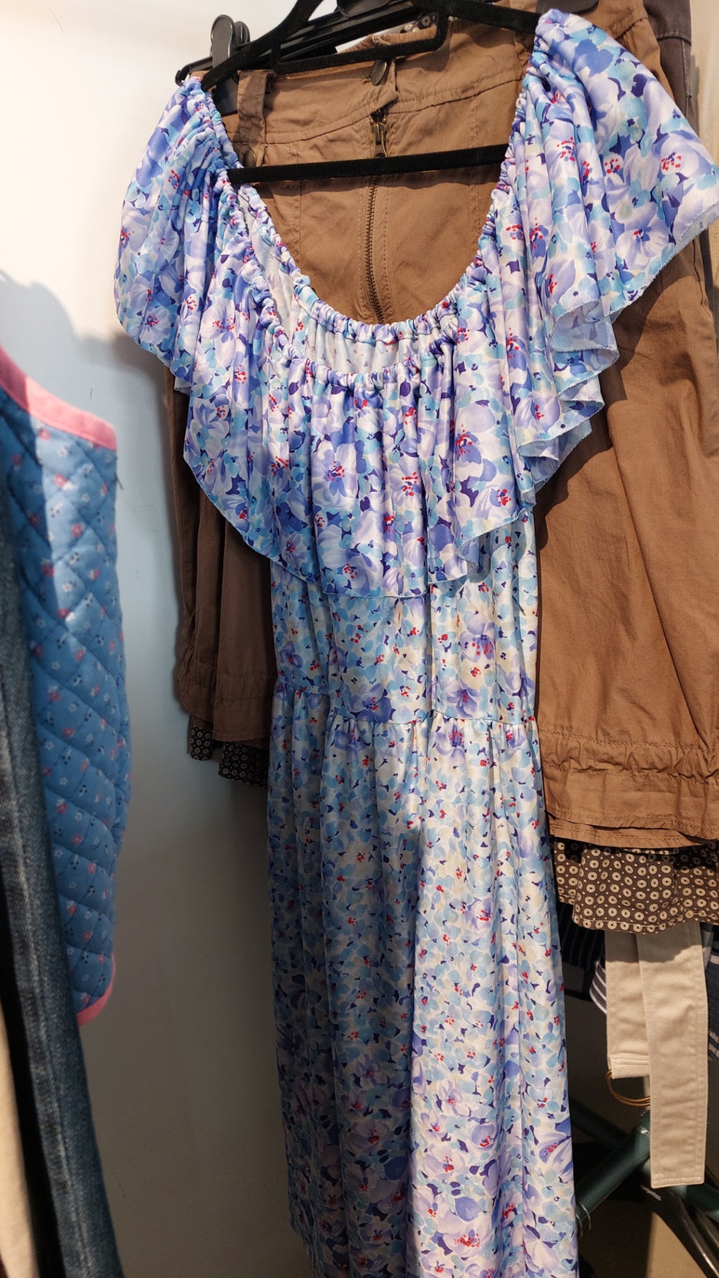 Selbst geschneidert Kleid Blau Gr.: M