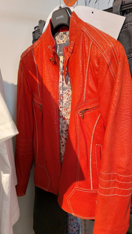Avitano Lederjacke Rot Gr.: 40