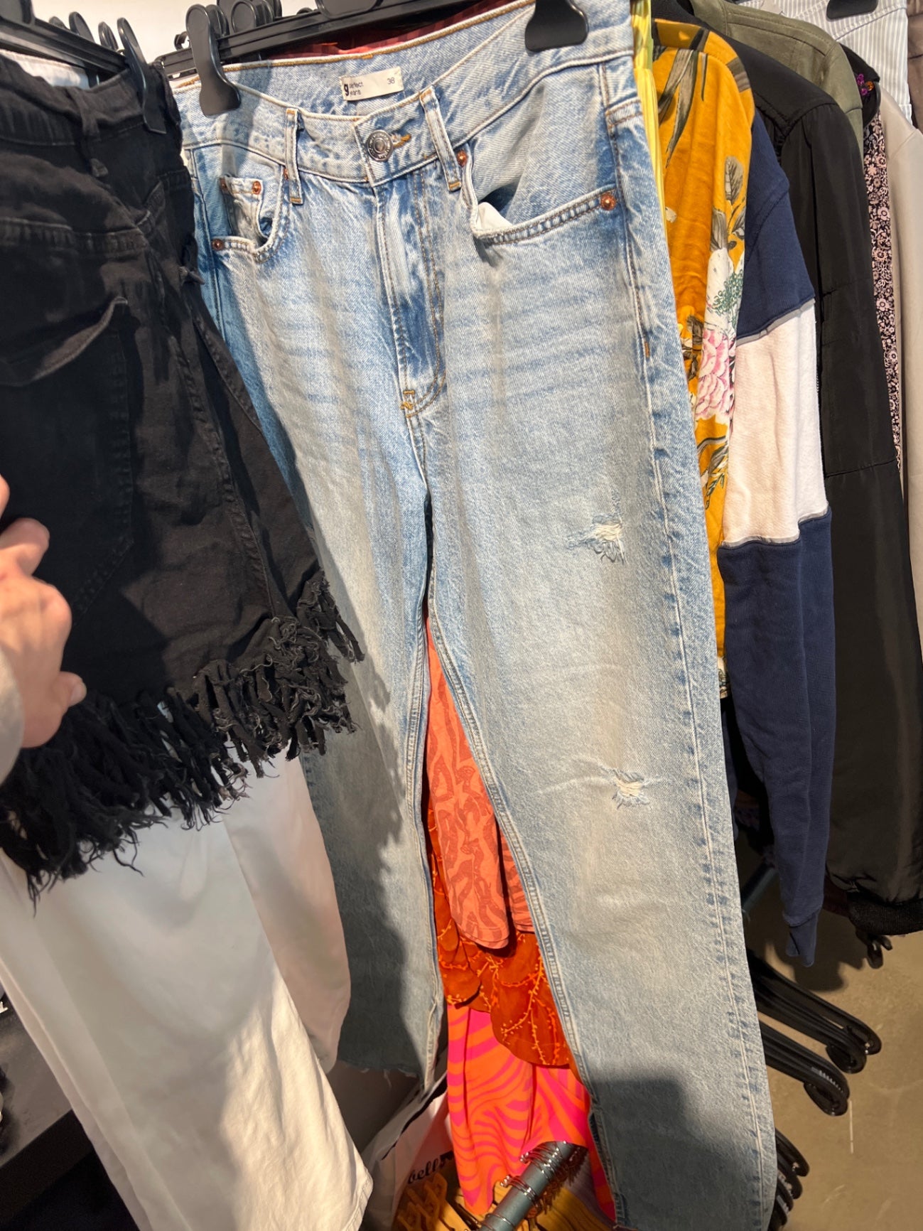 Gina Tricot Jeans Hellblau Gr.: 38