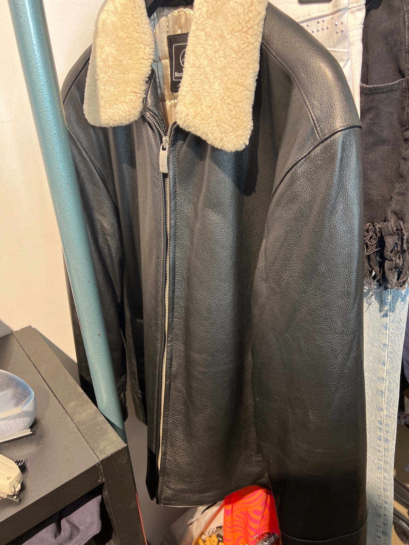 Mercedes-Benz Lederjacke Schwarz Gr.: L