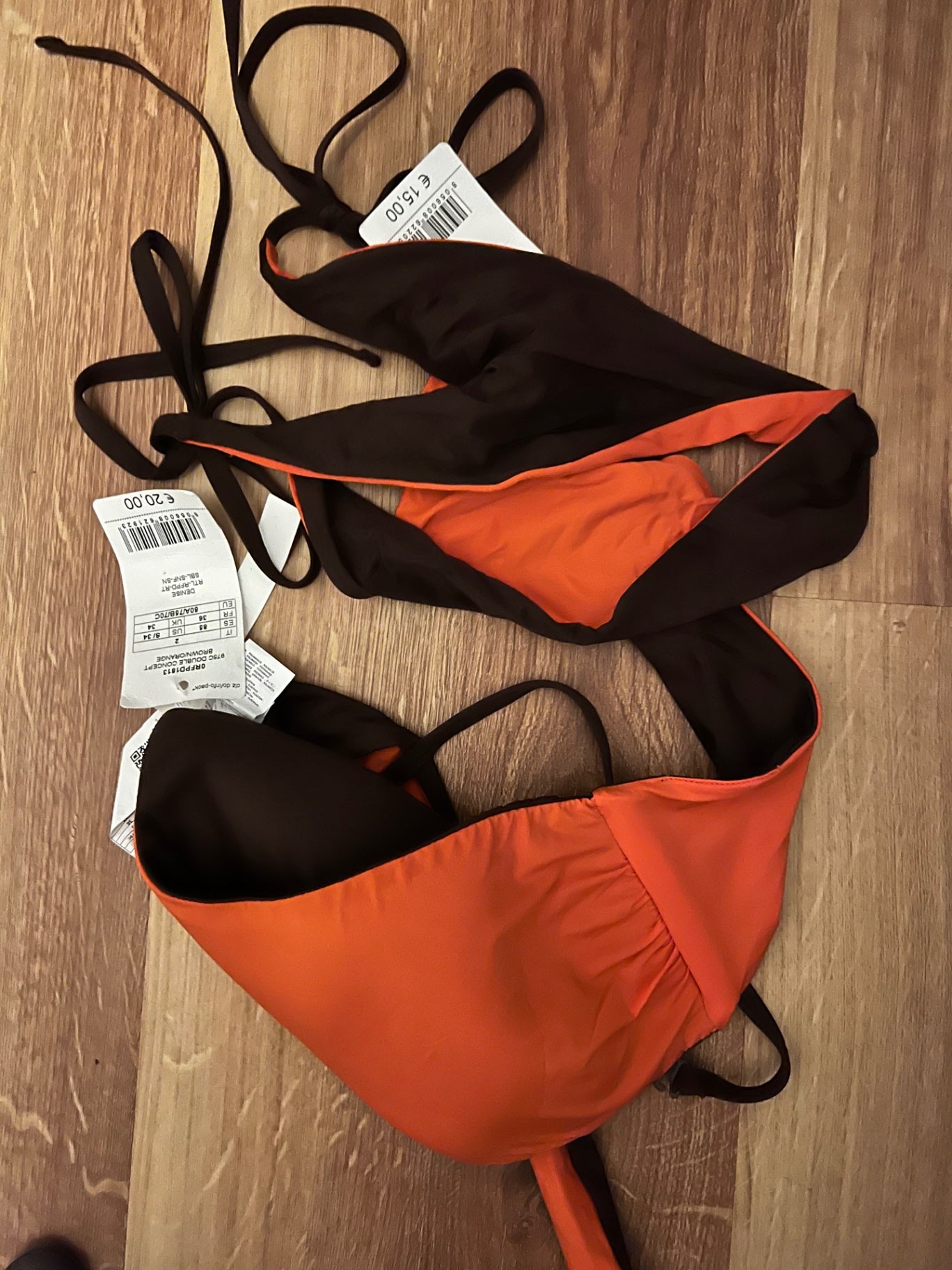 Bikini Schwarz und Orange