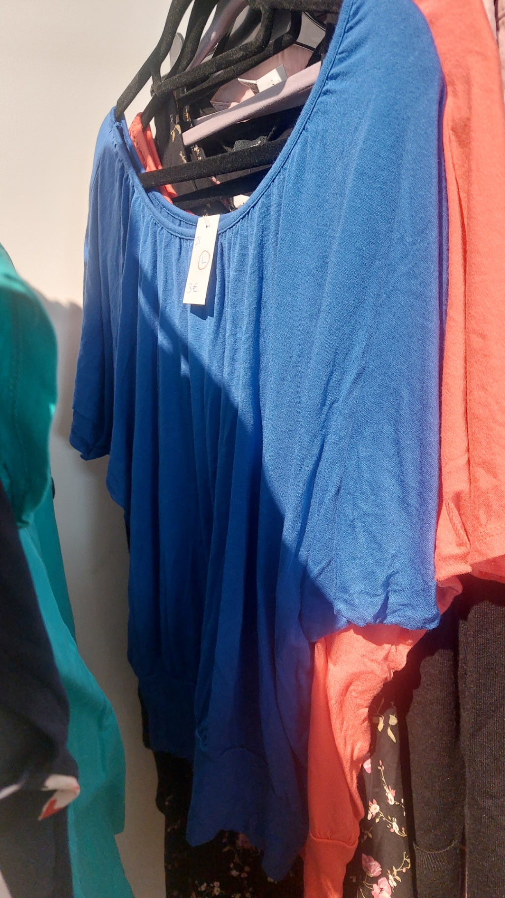 T-Shirt Blau Gr.: M / L