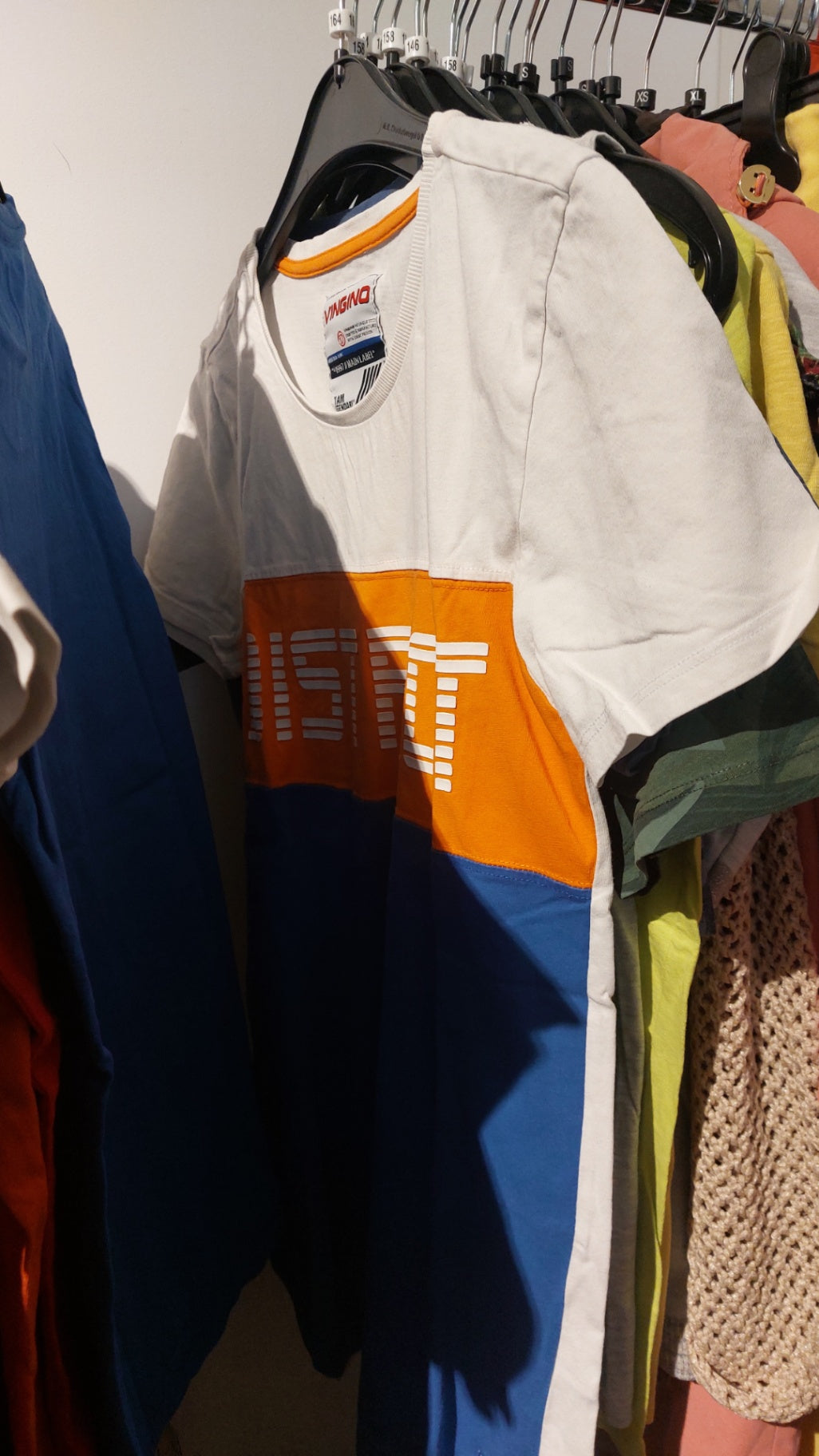 Vingino T-Shirt Weiß, Orange, Blau Gr.: 164