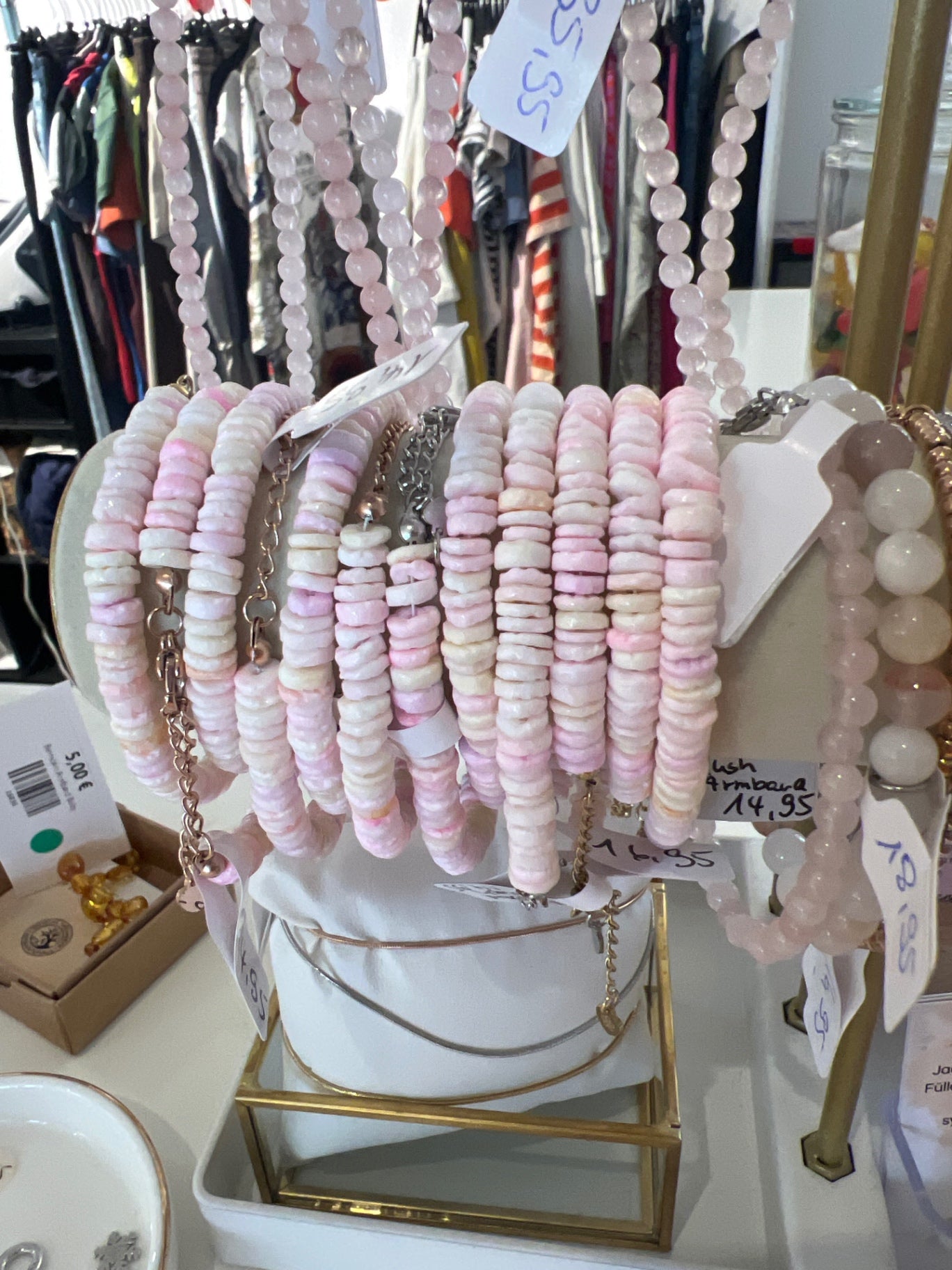 SPRING BLOSSOM Muschelperlen Armband Rosa 