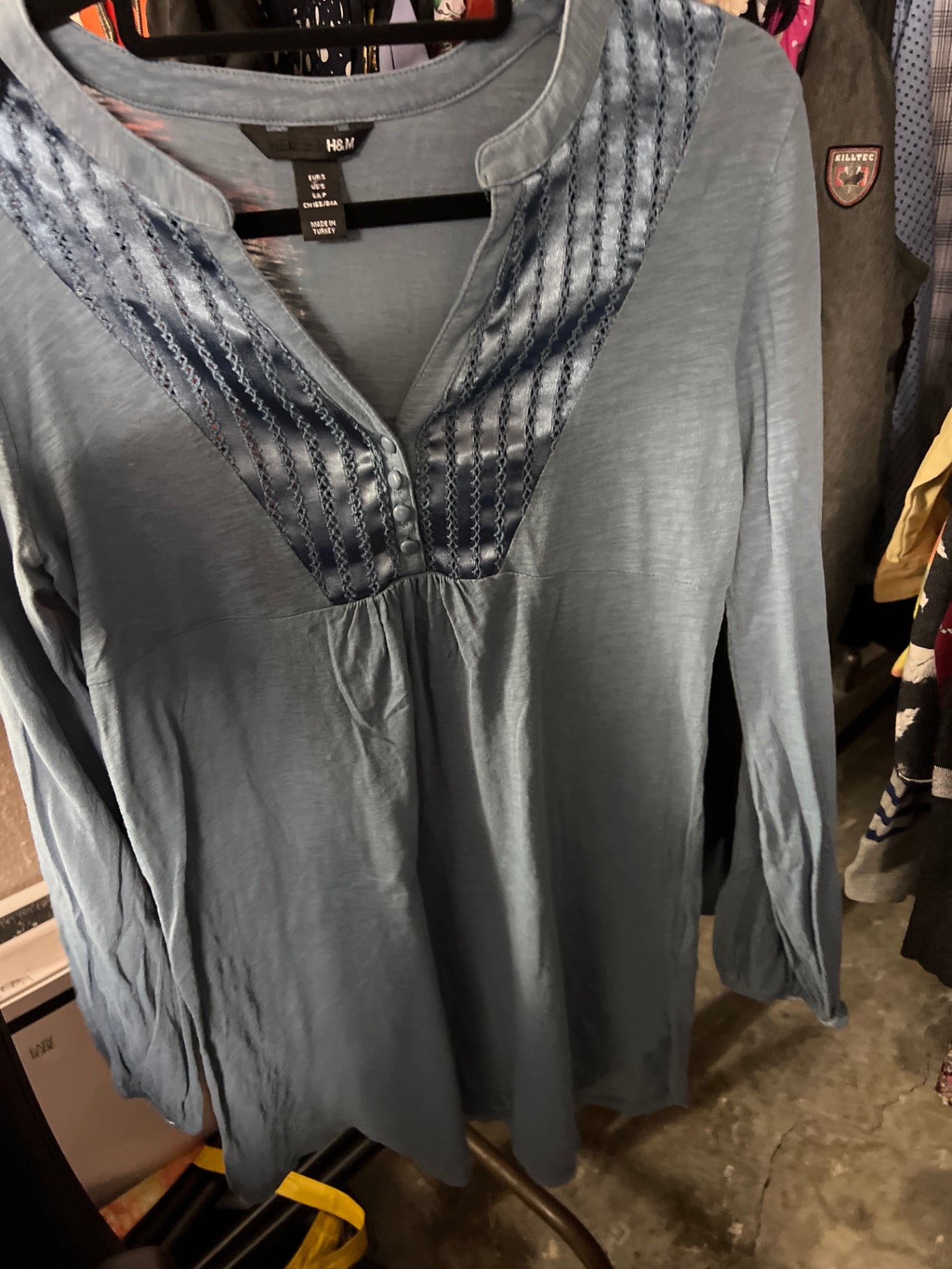H&M Longsleeve Grau Gr.: S