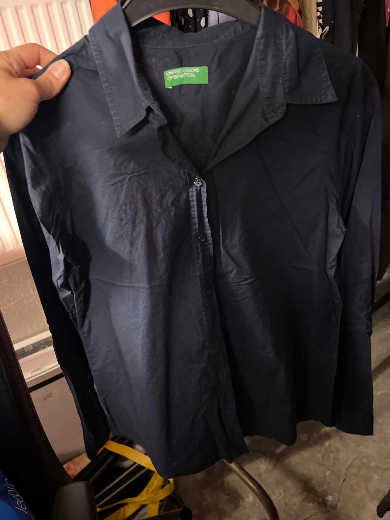 Benetton Hemd Dunkelblau Gr.: S