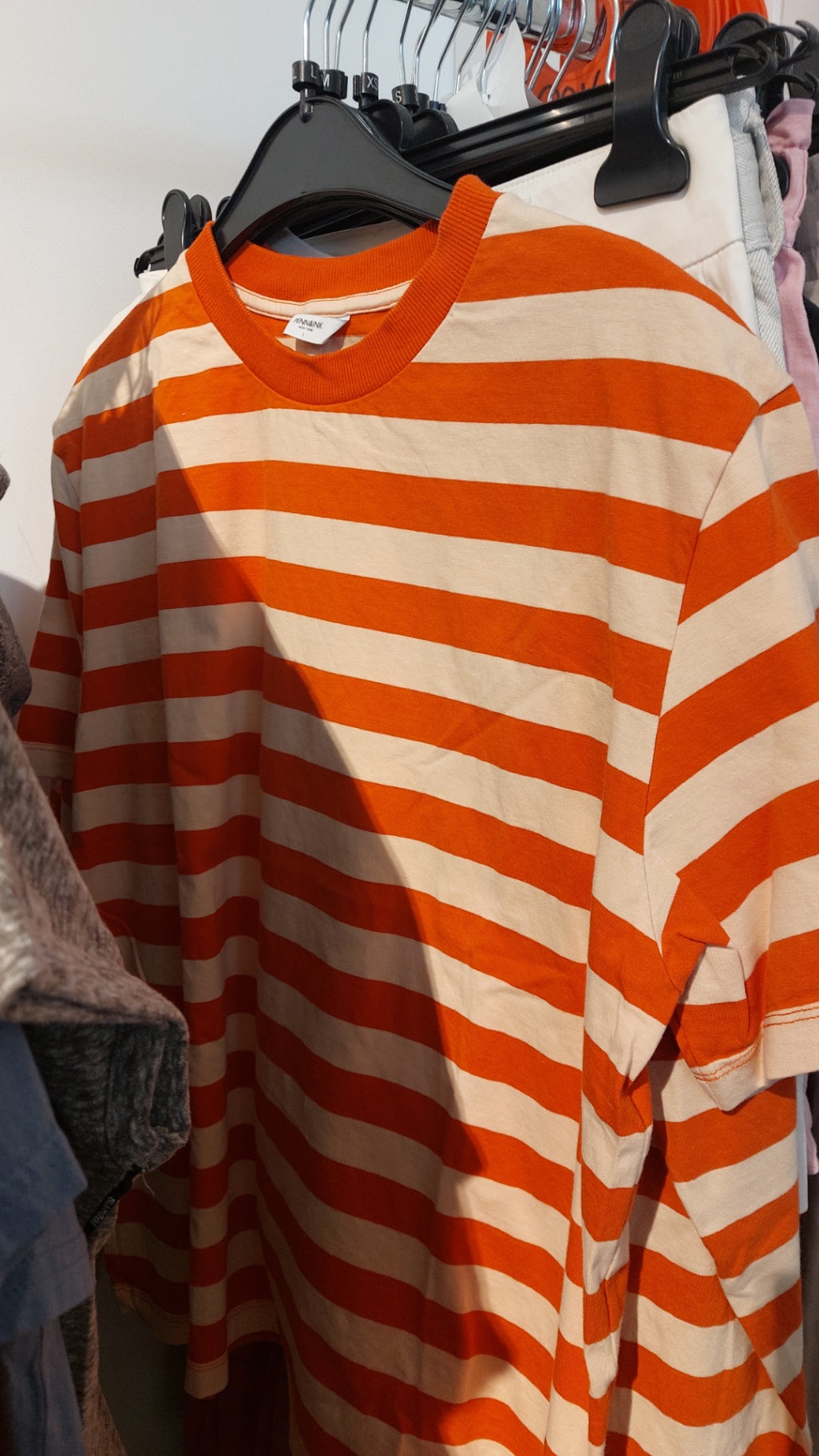 Penn&Ink T-Shirt Orange und Beige Gr.: L