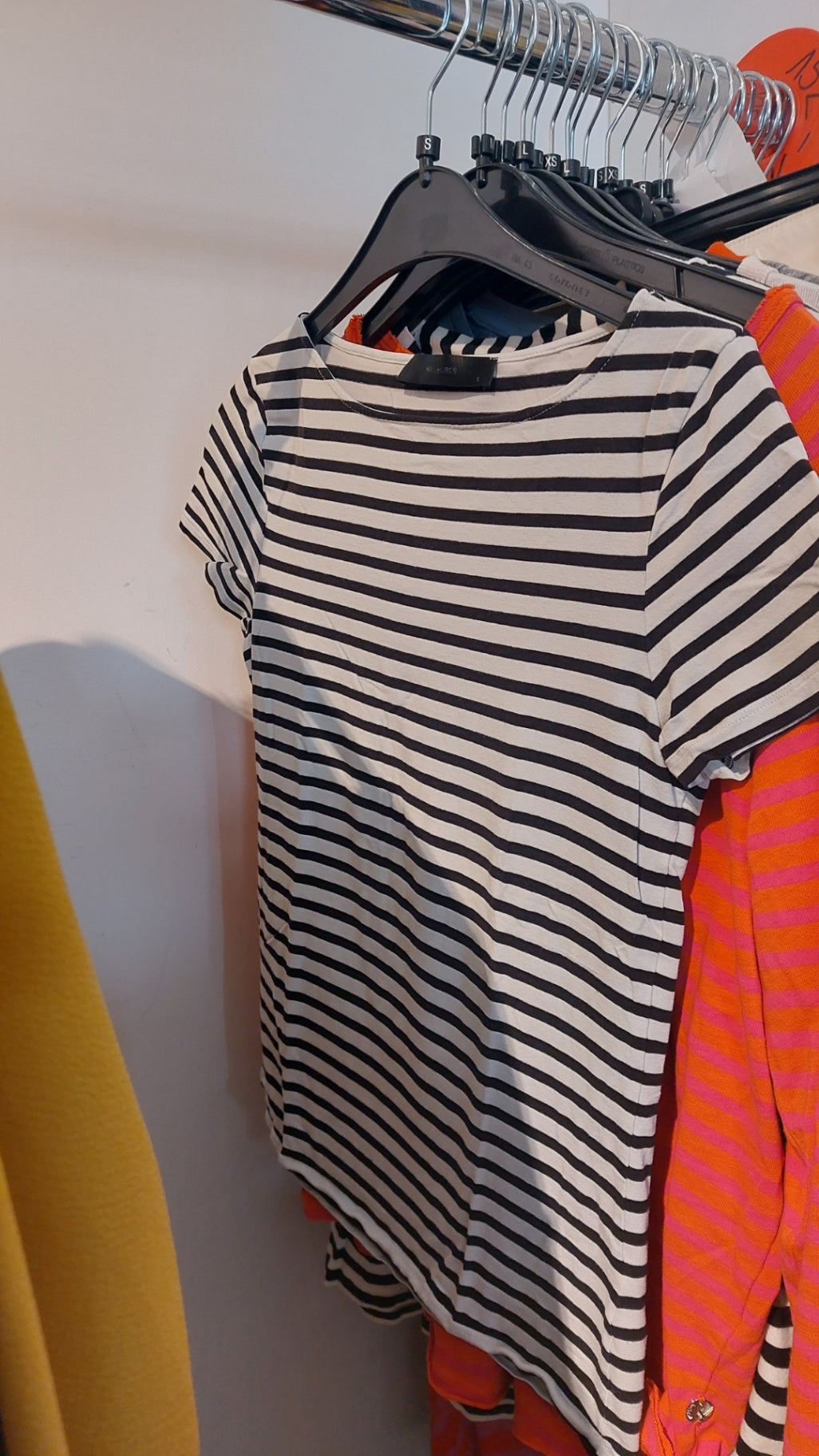 Hallhuber T-Shirt Schwarz-Weiß Gr.: S