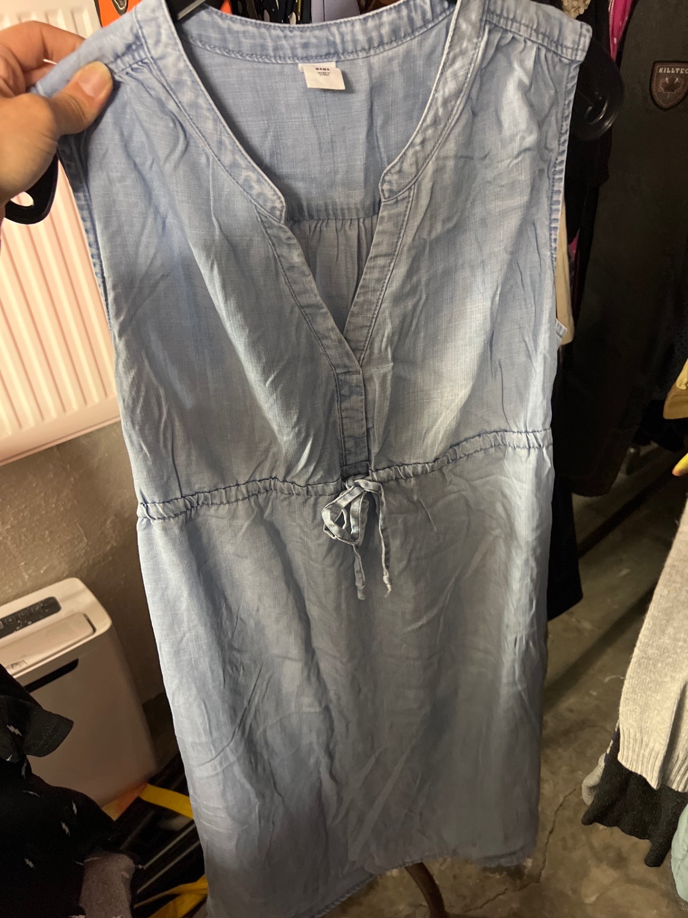 H&M Mama Kleid Hellblau Gr.: S