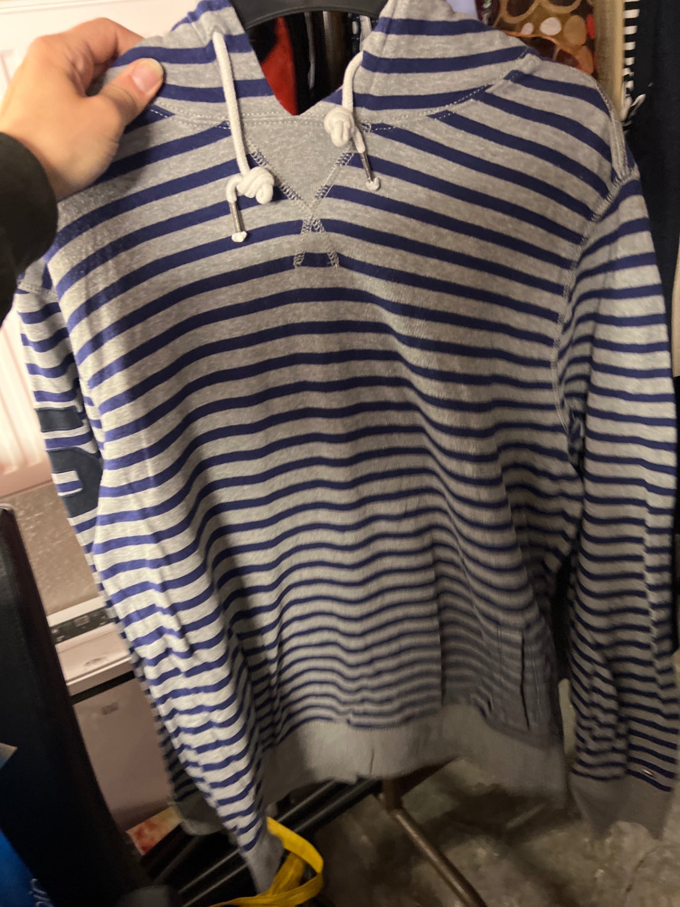 Hilfiger Hoodie Grau und Blau Gr.: L